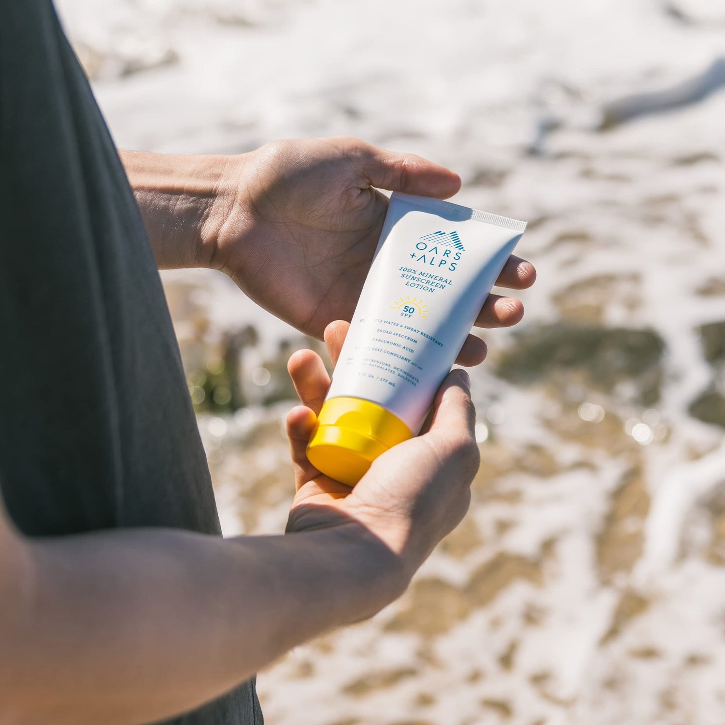 Oars + Alps 100% Mineral Sunscreen for Face & Body Lotion, SPF 50 Body Sunscreen Infused with Hyaluronic Acid, Shea Butter & Coconut Oil, All Skin Beauty & Personal Care Oars + Alps