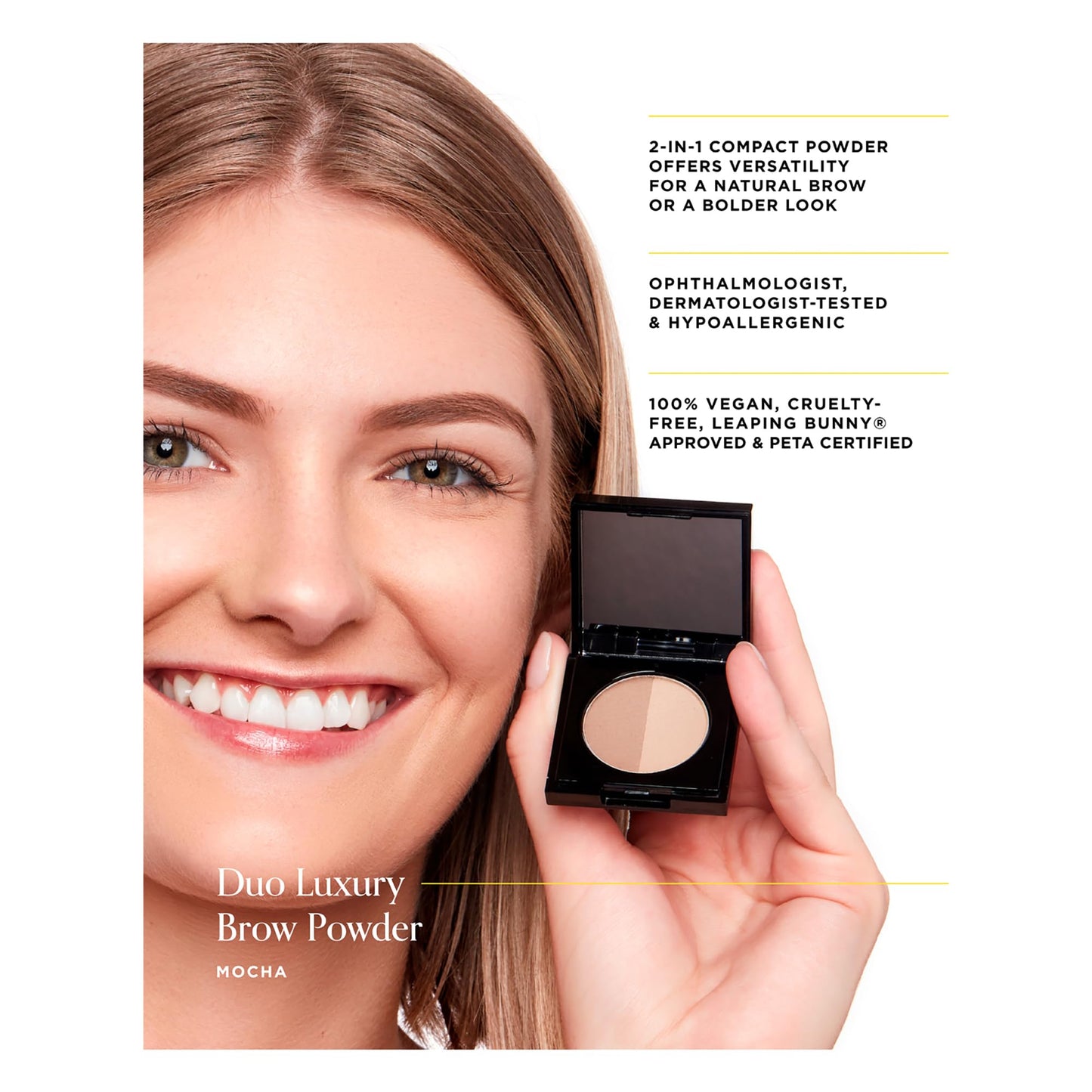 Arches and Halos Duo Luxury Brow Powder - Eyebrow Shaper and Color - Powder Compact with 2 Neutral Shades - Mocha Blonde - 0.1 oz Beauty & Personal Care Arches & Halos