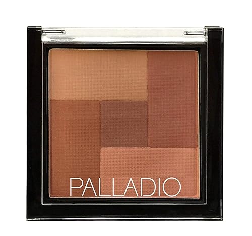 Palladio 2 In 1 Mosaic Powder Blush and Bronzer Silky Smooth Face Makeup Pressed Five Color Hues from Shimmering Pinks to Golden Browns Rich Pigmented Beauty & Personal Care Palladio