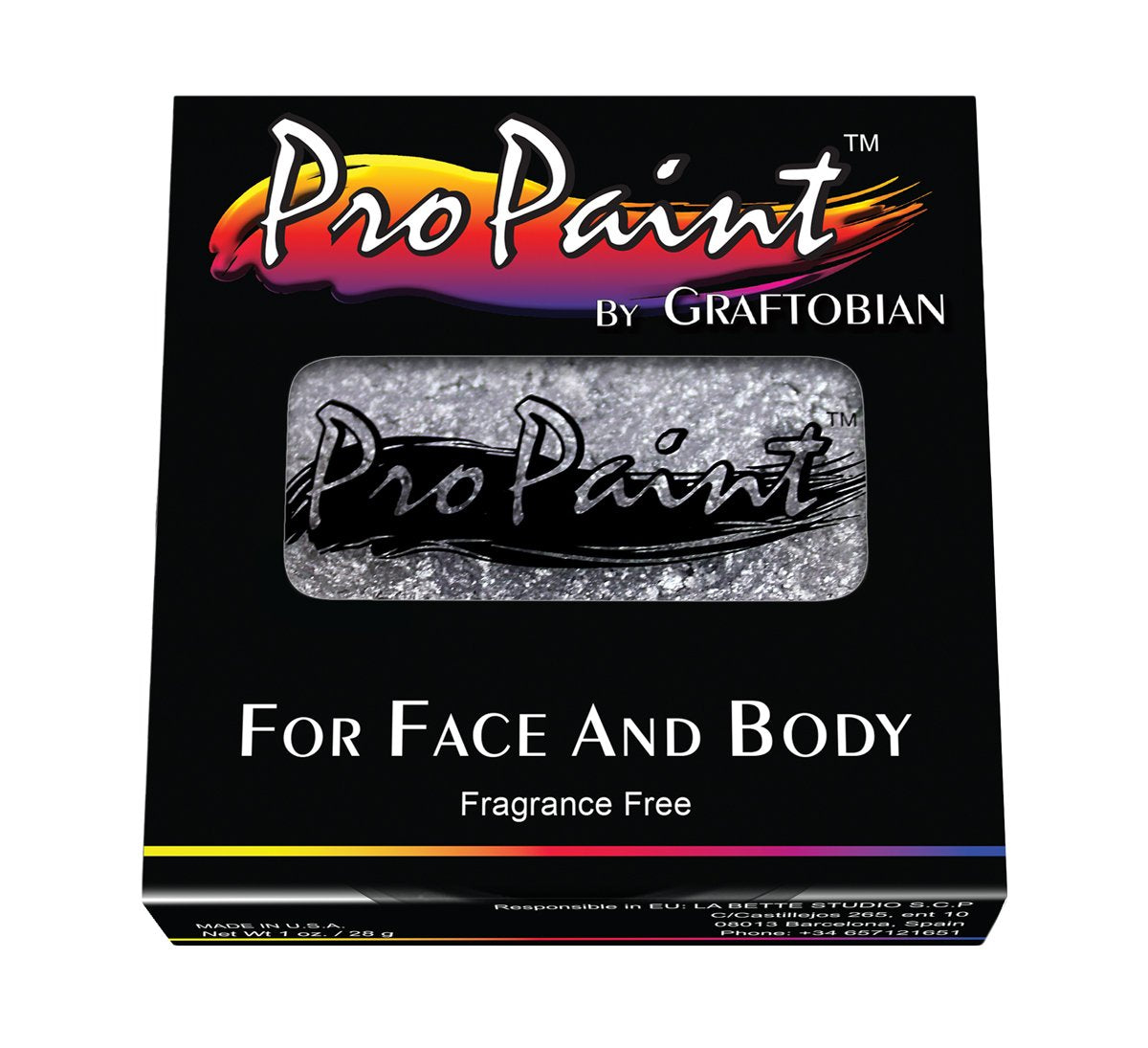 Graftobian Pro Paint Face and Body Paint - Silver Sterling, 30 ml Beauty & Personal Care Graftobian