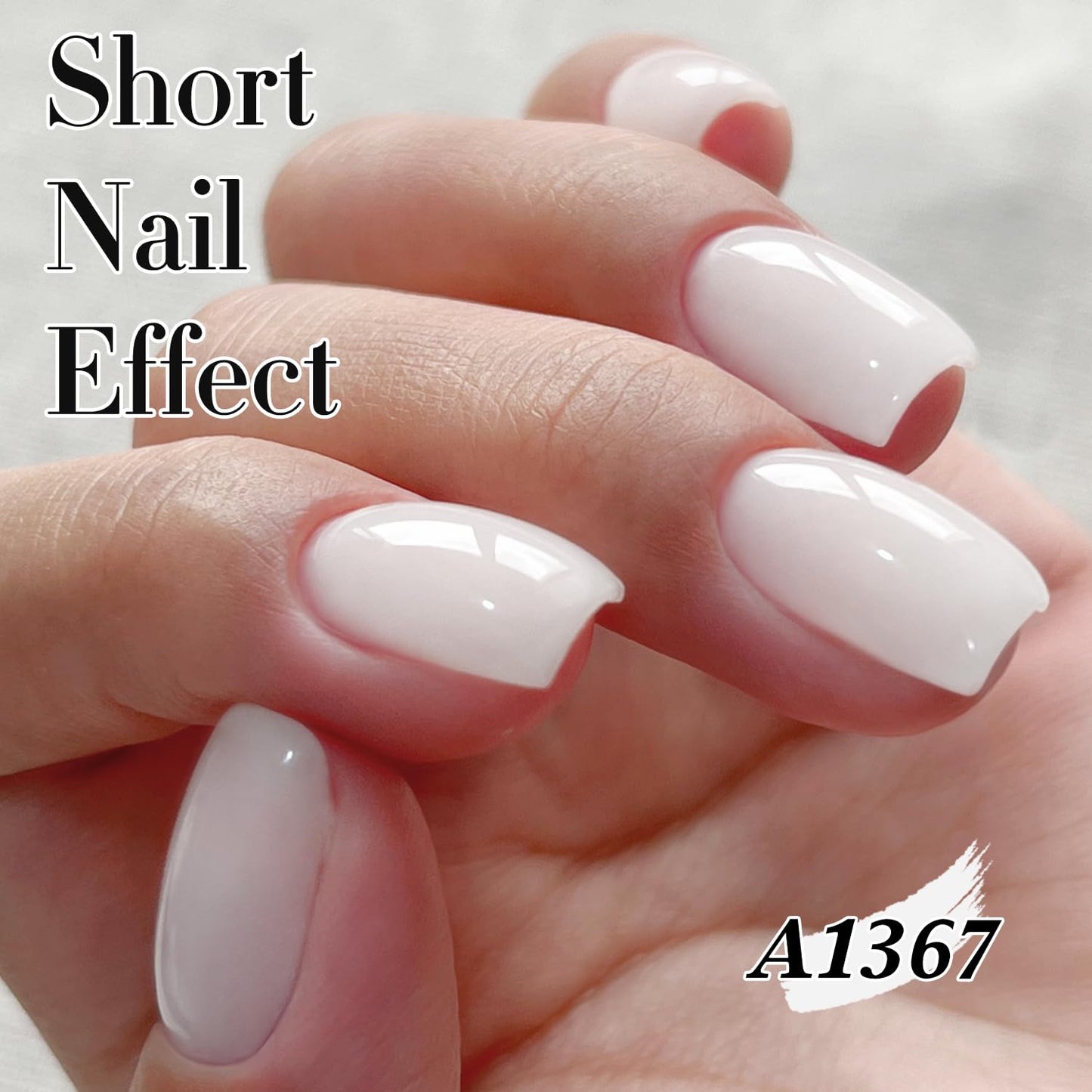 Double Rhythm 15ML Gel Nail Polish Pure Sheer Same Color Same Bottle Gel Polish Art Manicure Salon DIY at Home for Women (Milky White-A1075) Beauty and Personal Care Double Rhythm