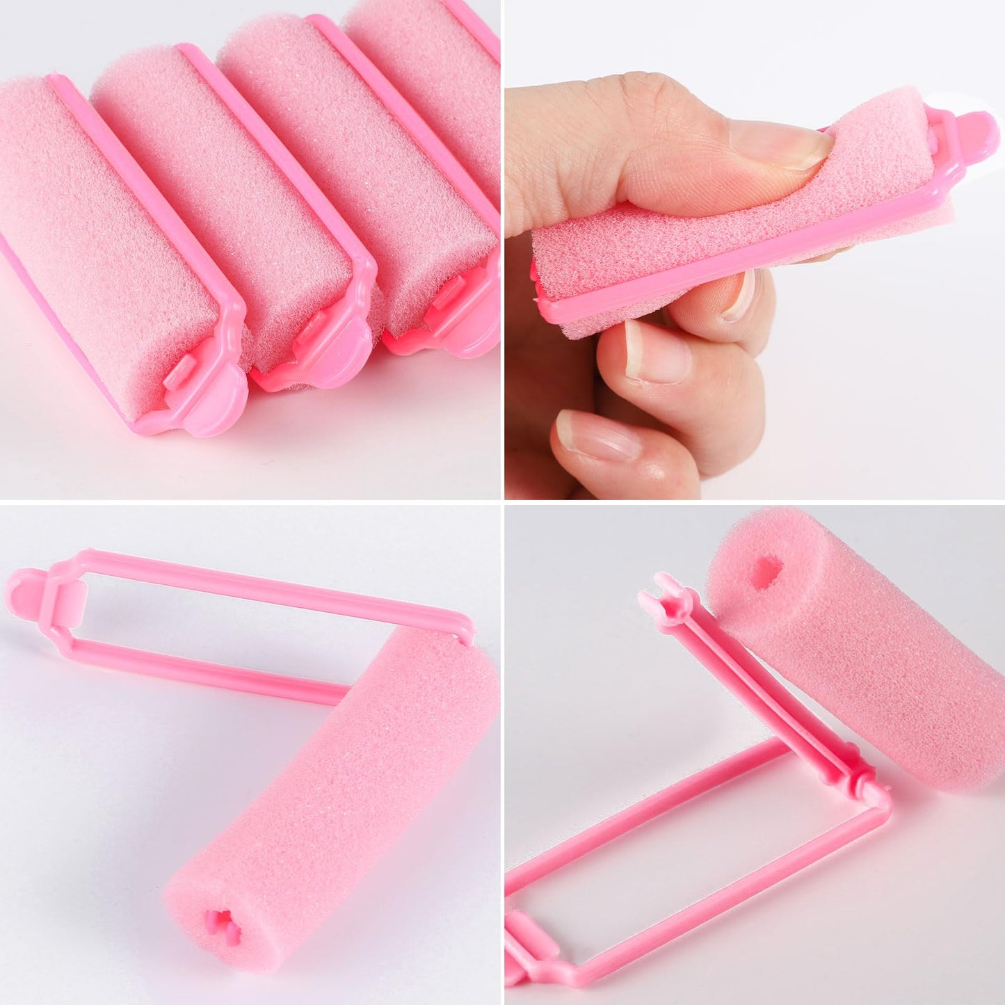 12 Pcs Foam Sponge Hair Rollers 2.4 Inch Hair Curlers to Sleep Heatless Curler Hair Pink Christmas Party Hairstyles Beauty & Personal Care Pengxiaomei