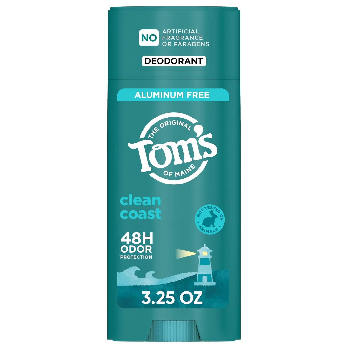 Tom’s of Maine Clean Coast Natural Deodorant for Men and Women, Aluminum Free, No Artificial Fragrances, Dyes, or Preservatives, Baking Soda Free Beauty and Personal Care Tom's of Maine