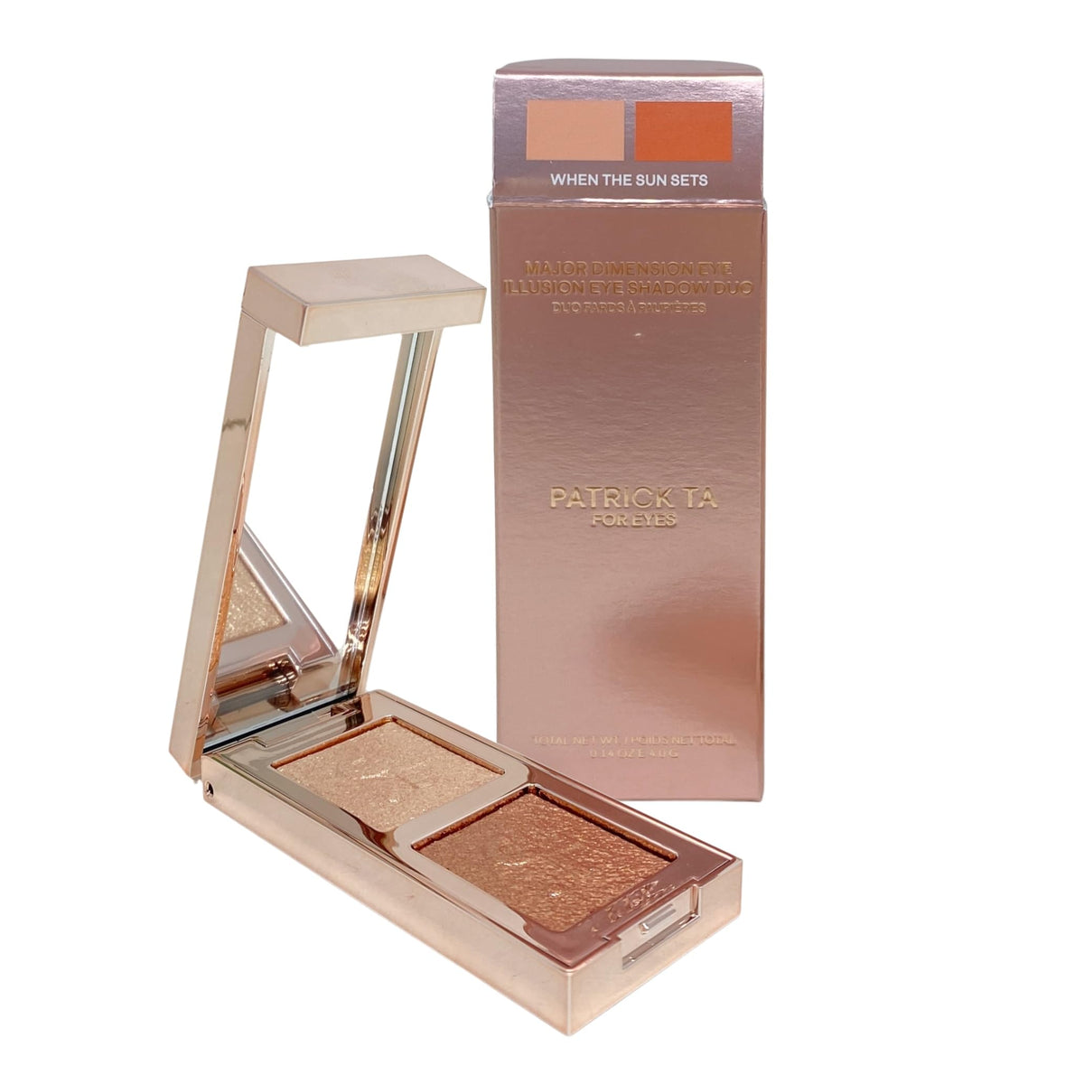 PATRICK TA Major Dimension Eye Illusion Eye Shadow Duo - When The Sun Sets, 0.14 oz / 4 g