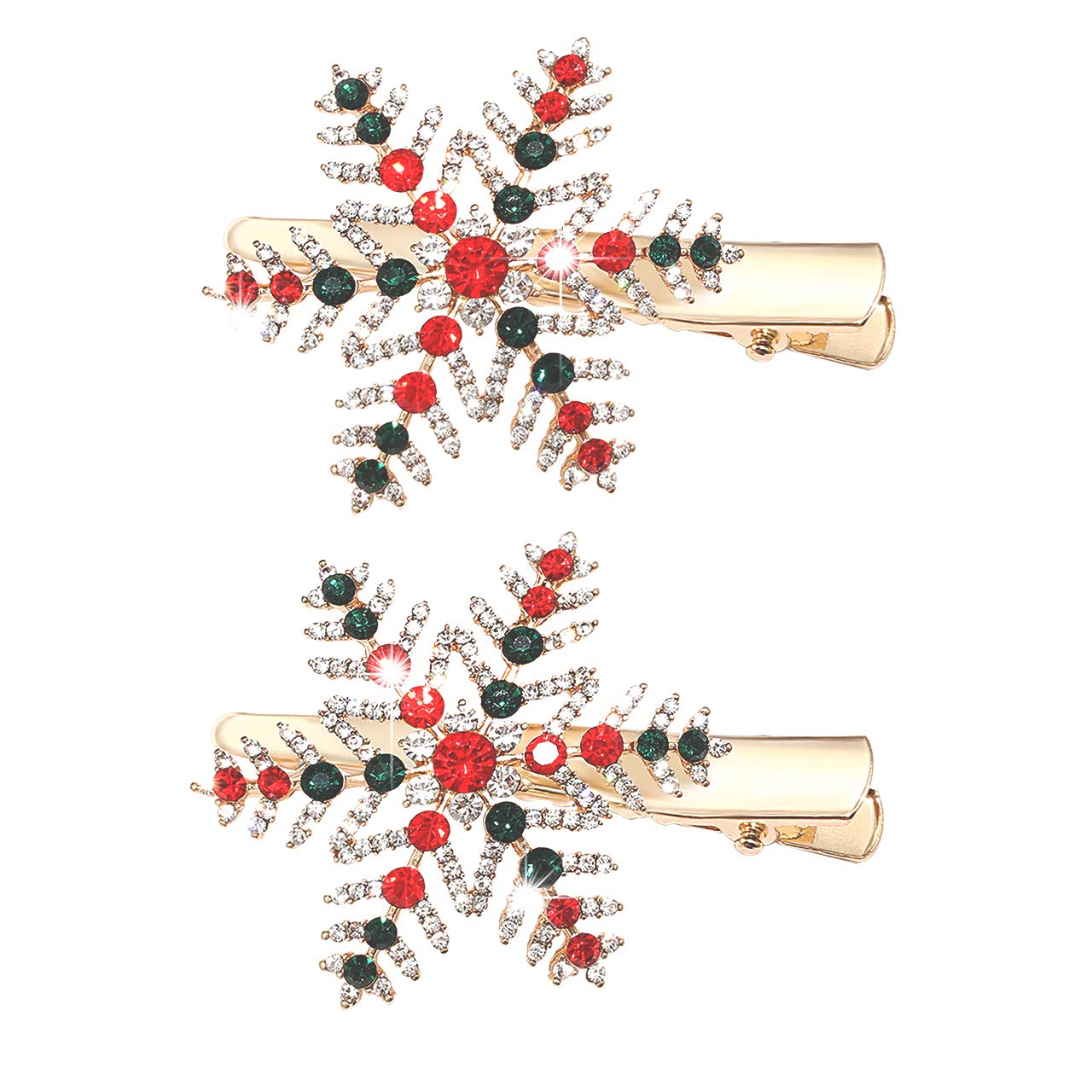 CENAPOG Christmas Hair Clips for Women Novelty Xmas Tree Hairpins Shiny Rhinestone Snowflake Jingle Bell Hair Barrettes for Festive Hair Accessories Beauty & Personal Care CENAPOG
