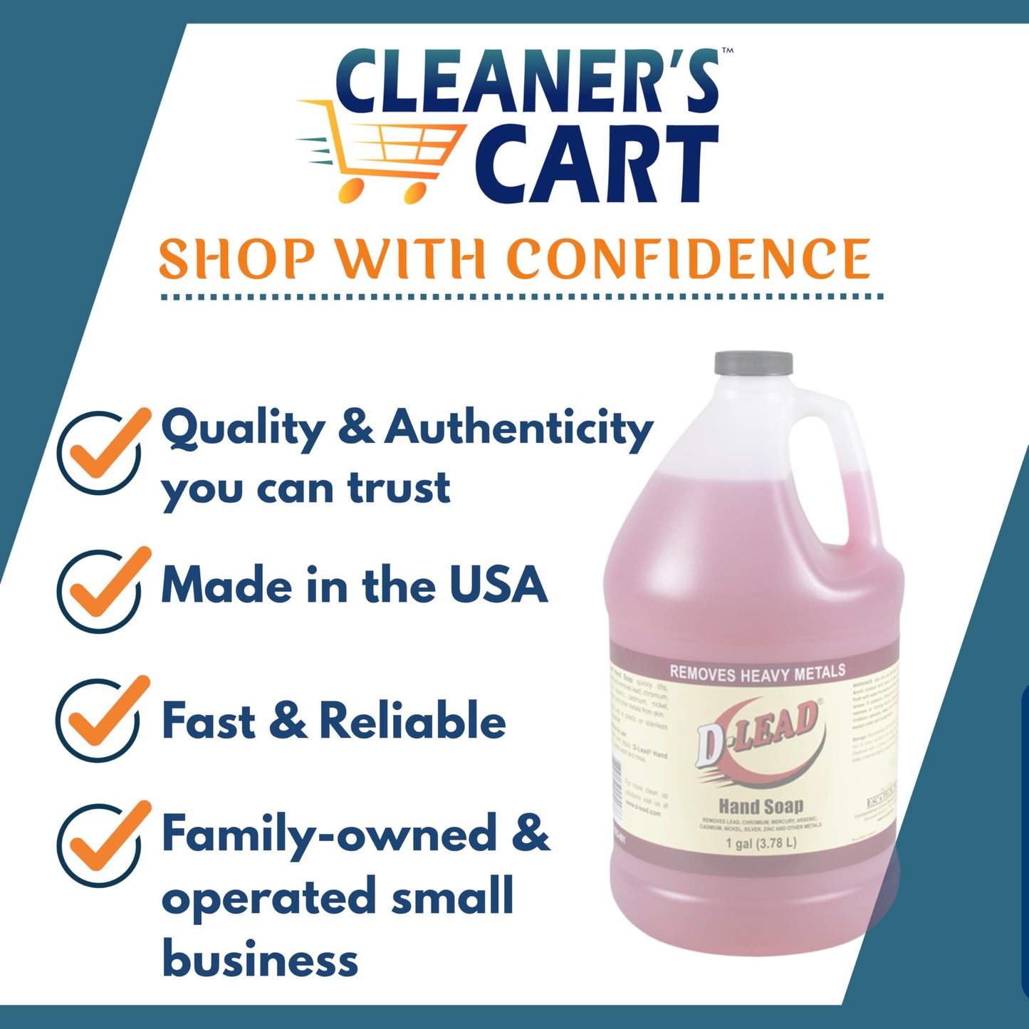 Cleaner's Cart D-LEAD Hand Soap, 4222ES-001, 1 gallon Beauty & Personal Care Cleaner's Cart