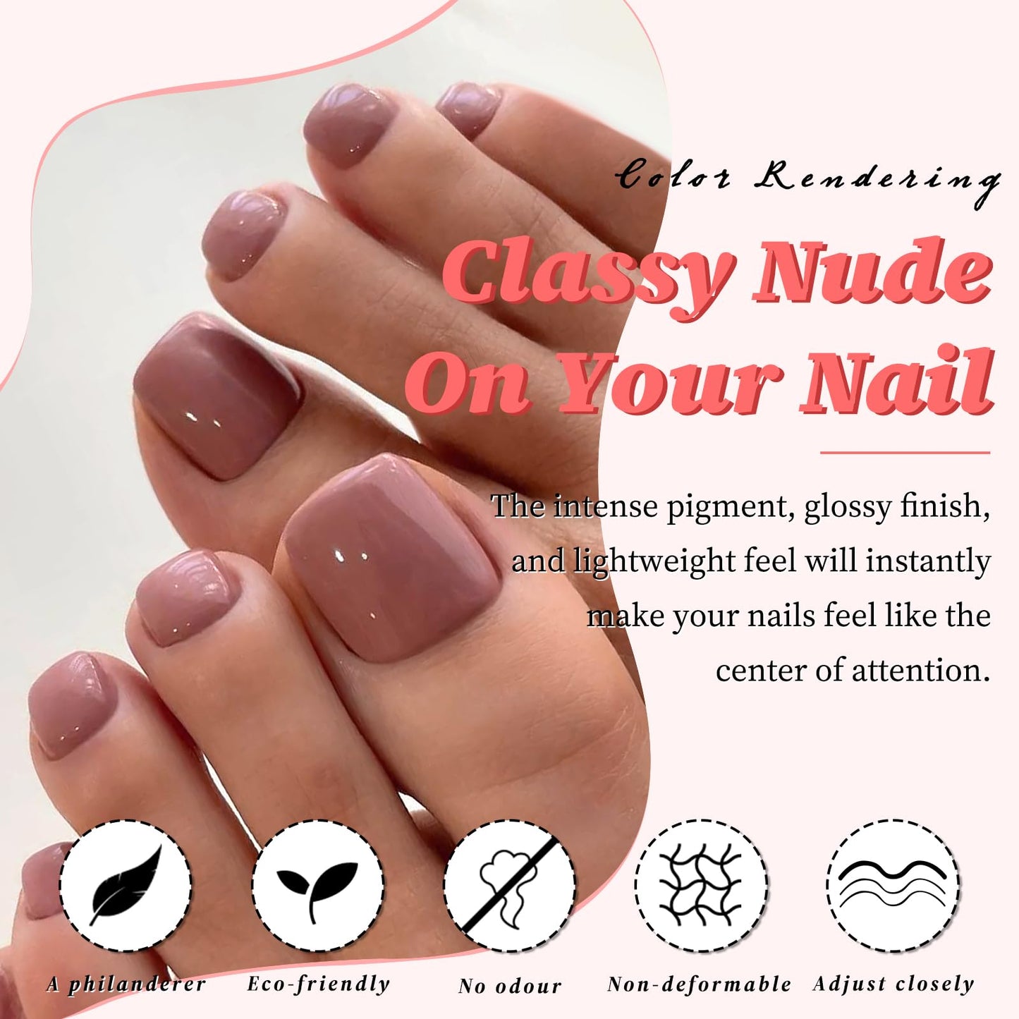 LuckForever 168pc Press on Toenails Women Fake Toe Nails with Glue Tabs, Coffee Fake Toenails Press on Nail Short Square Toe Nails Press ons Glue Beauty and Personal Care LuckForever