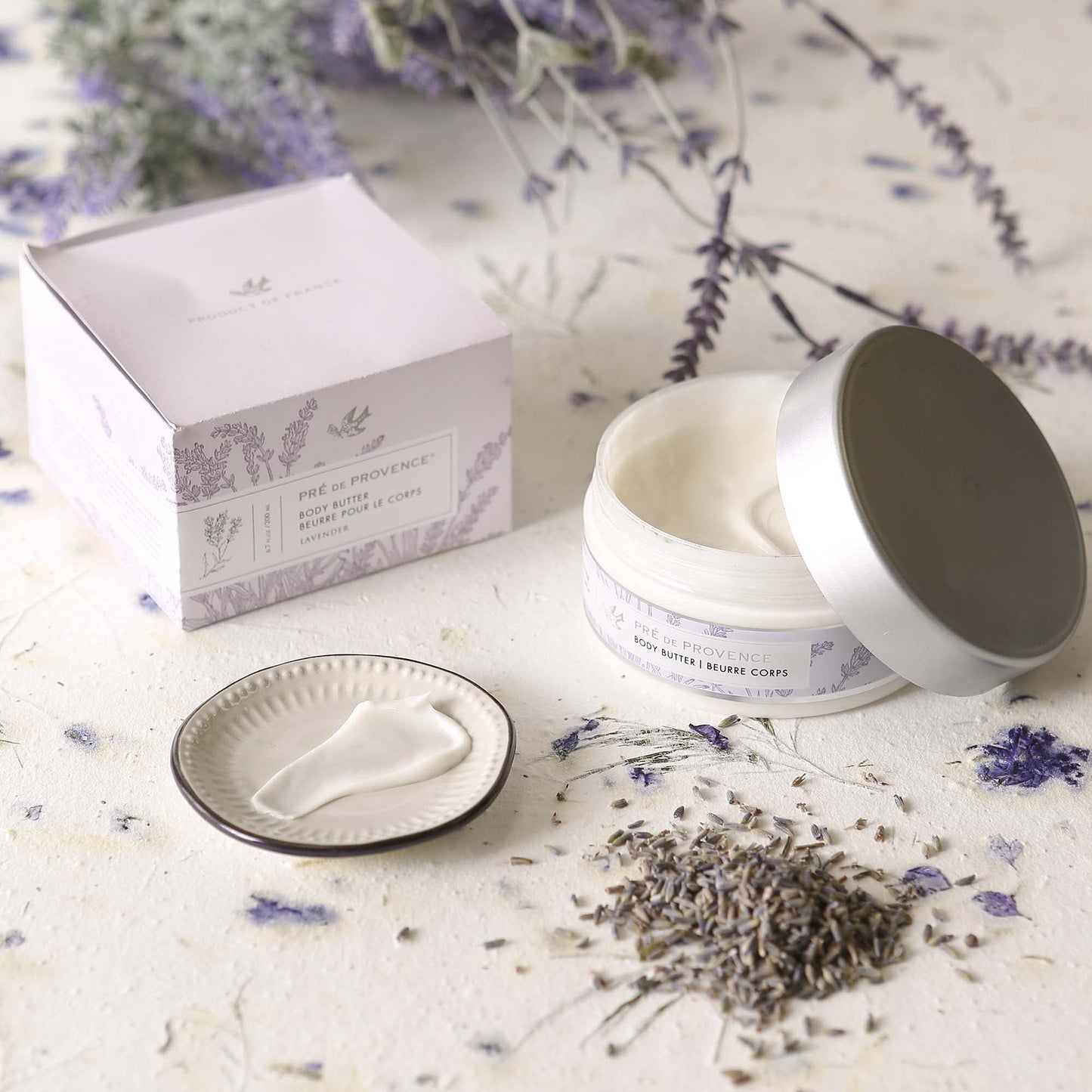 Pre de Provence Collection Shea Butter Enriched Body Butter Soothing & Hydrating Emollient Cream Body Moisturizer for Women, 6.7 Fl Oz, Lavender Beauty & Personal Care Pre de Provence