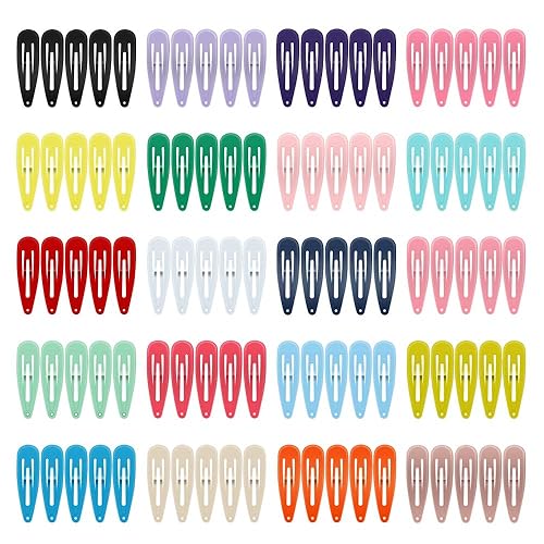 Hair Clips, ECADY (100-Pack 20 Colors) Non-Slip Snap Barrettes for Girls, Women, Kids - 2 Inch Beauty & Personal Care ECADY