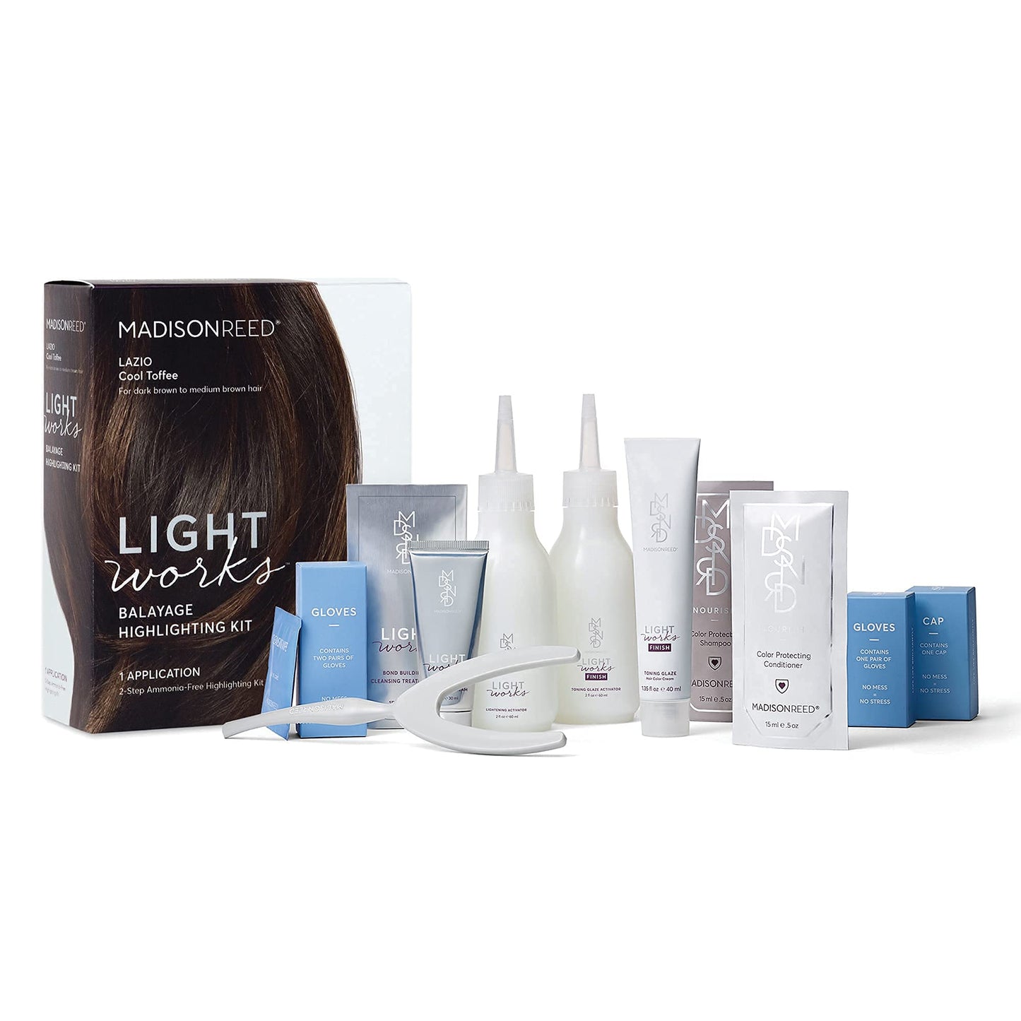 Madison Reed Light Works Balayage Highlighting Kit, Creates Natural-Looking Cool Toffee Highlights (Lazio - Brown), Amonia Free, Cruelty Free, 2 Step Beauty & Personal Care Madison Reed