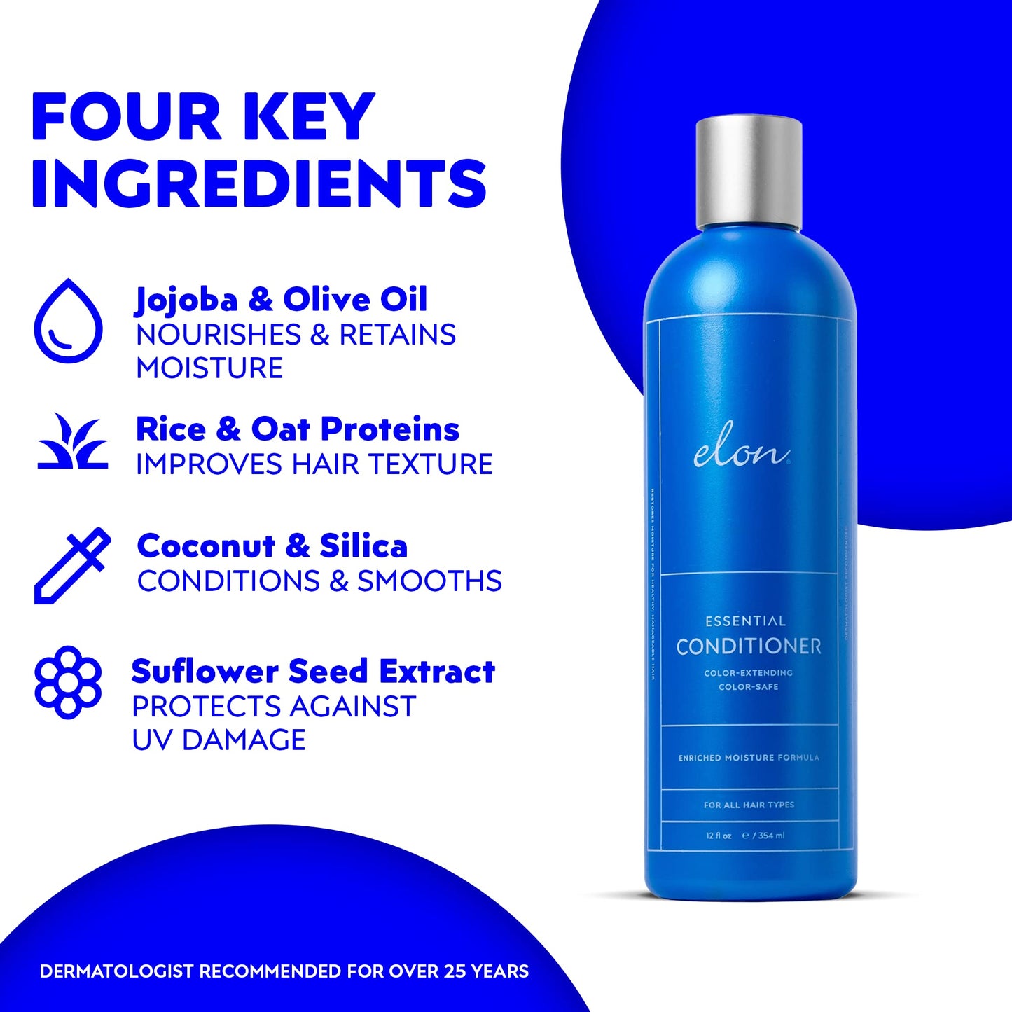 Elon Sulfate Free Shampoo and Conditioner Set (12oz) -Hair Shampoo for Color Treated Hair to Extend Color -Conditioner for Dry Hair to Nourish Beauty & Personal Care Elon