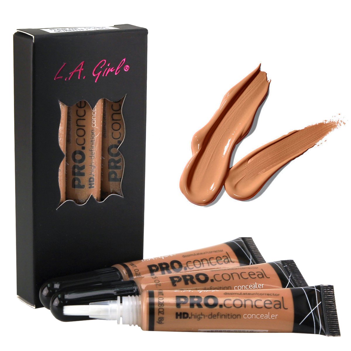 LA Girl HD Pro Conceal High Definition Concealer (Toffee) (pack of 3) Beauty & Personal Care L.A. Girl