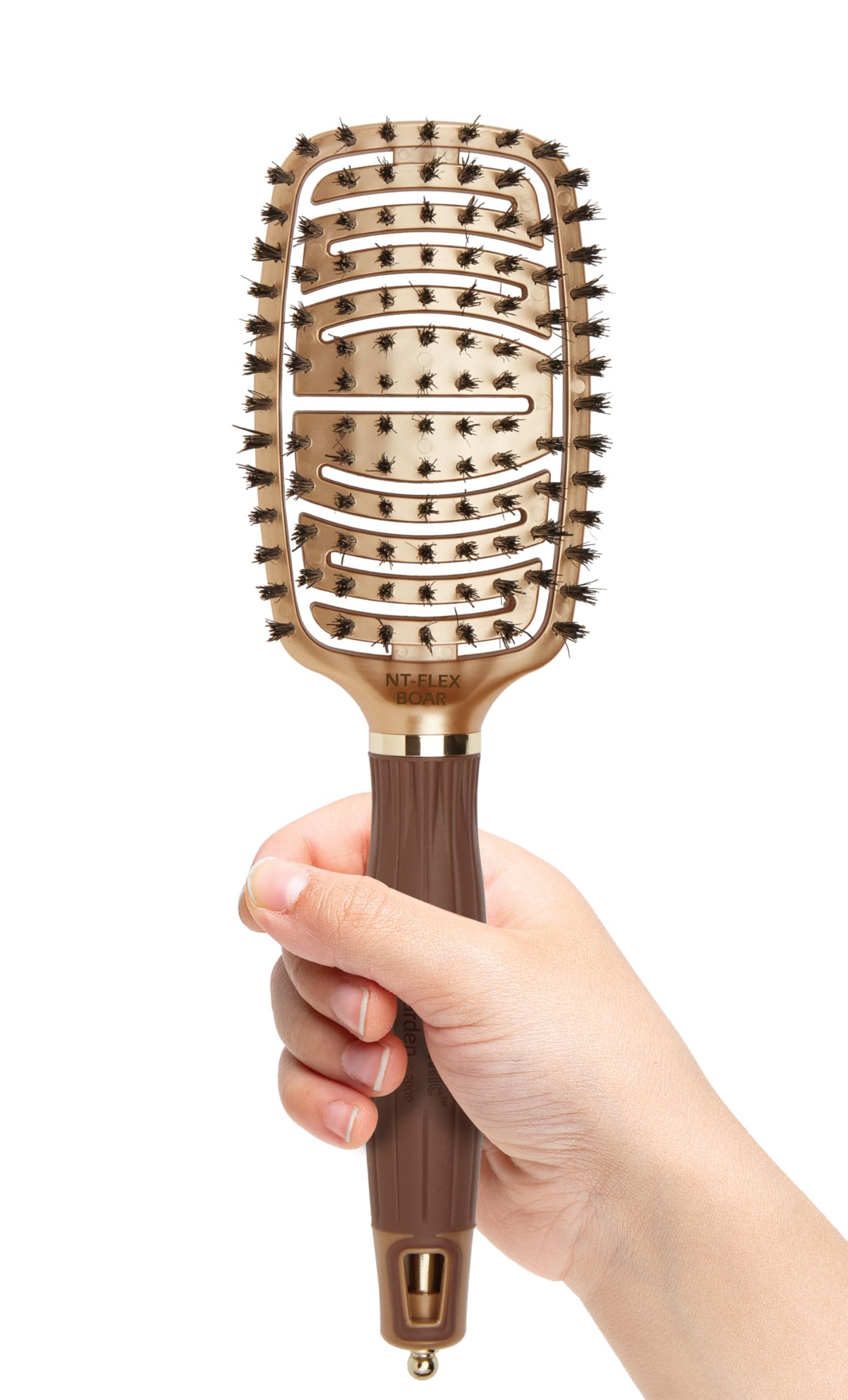 Olivia Garden NanoThermic Ceramic + Ion Flex Scalp-Hugging & Vented Hair Brush NT-FLEXBR (Boar) Beauty & Personal Care Olivia Garden