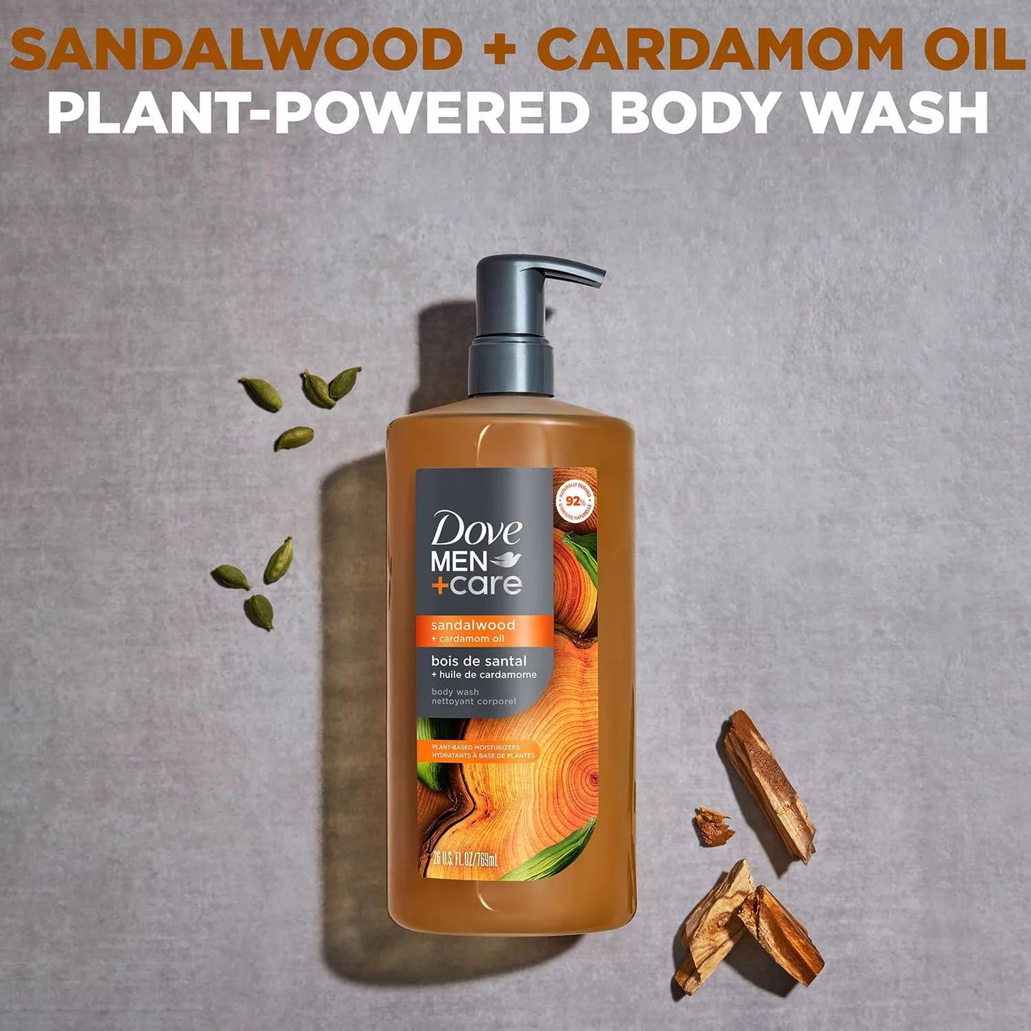 Dove Men+Care Sandalwood Body Wash, 26 Fluid Ounce (Pack of 2) Beauty & Personal Care Dove