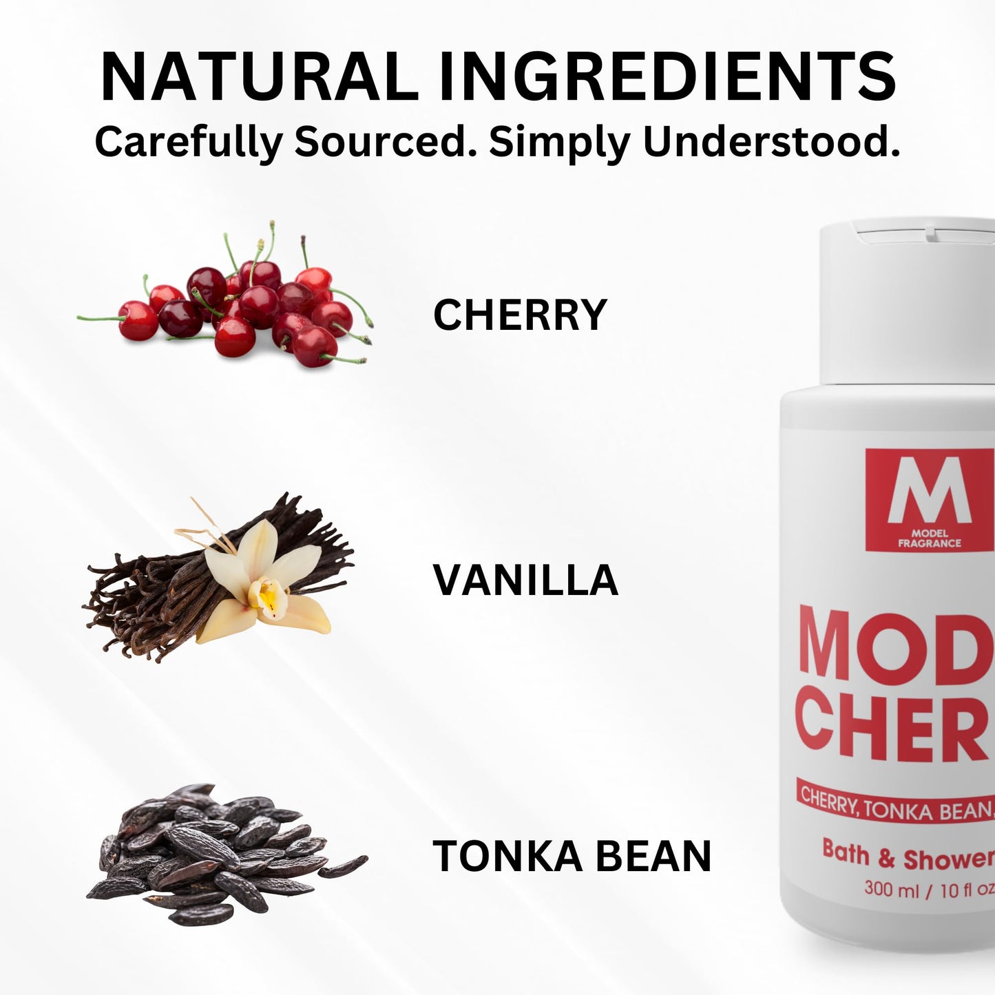 Model Cherry Gourmand Body Gel | Cherry, Tonka Bean, and Vanilla Scented | Hydrating, Nourishing, and Refreshing Shower Gel | Scented Spa Products | Beauty & Personal Care MODELFRAGRANCE