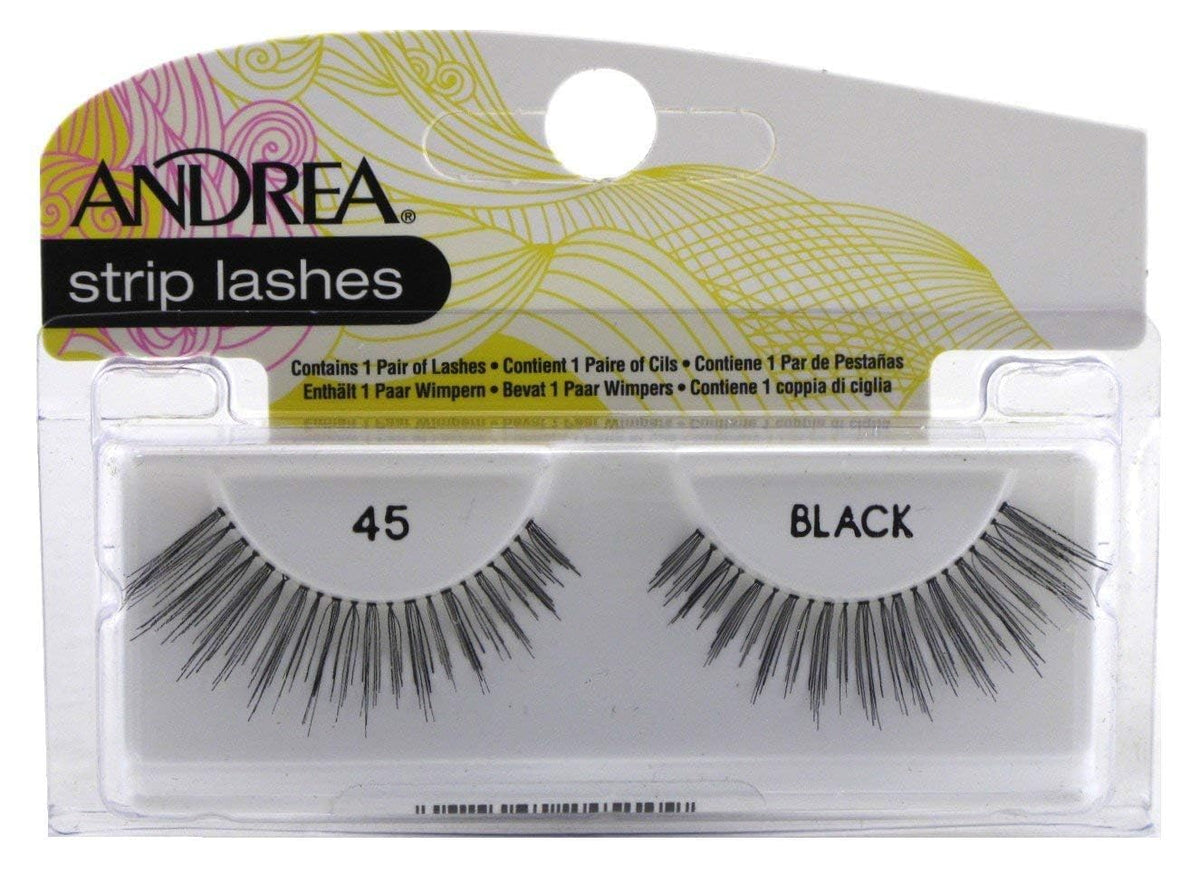 Andrea Lashes Strip Style 45 Black (6 Pack) Beauty & Personal Care Andrea