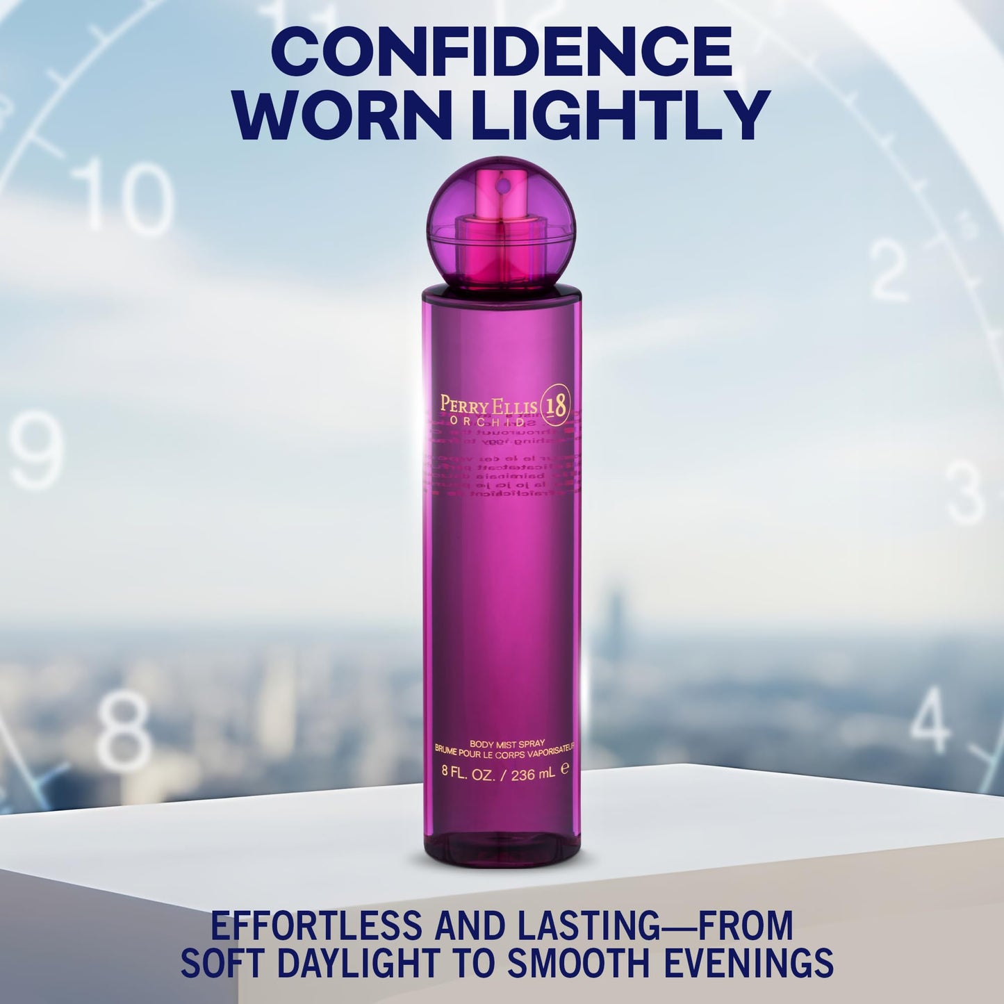 Perry Ellis 18 Orchid Body Spray for Women - Floral & Vanilla Body Mist, Perfumes for Women, Long Lasting Fragrance, EDT, Eau De Parfum with Fresh Beauty & Personal Care Perry Ellis