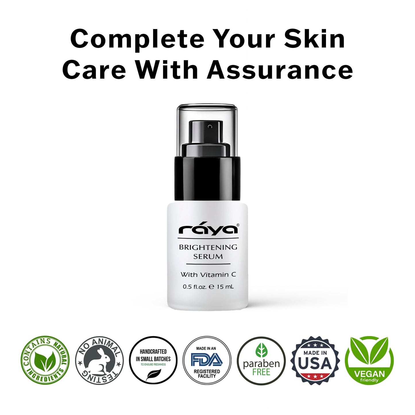 RAYA Brightening Serum (517) | Brightening and Color Restoring Facial Treatment for All Non-Sensitive Skin | Made with Vitamin-C and Vitamin-A Beauty & Personal Care Raya