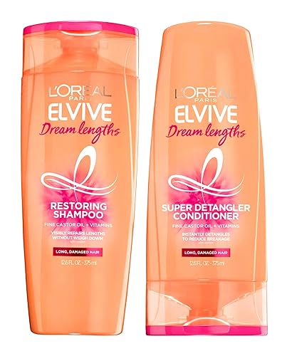 L'Oreal Paris Elvive - Dream Lengths - Restoring Shampoo & Super Detangler Conditioner Set - One Set Beauty & Personal Care L'Oreal Paris
