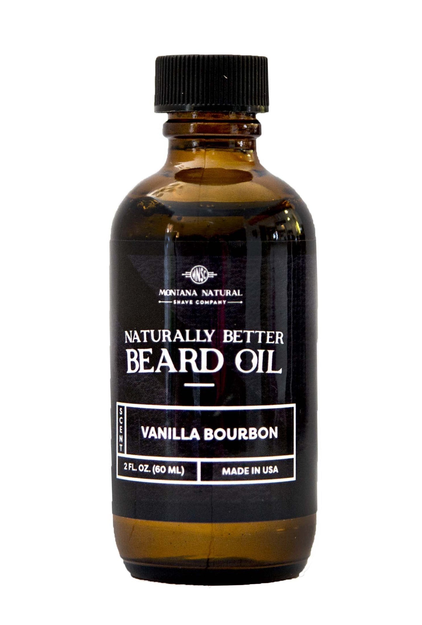 MNSC Vanilla Bourbon Naturally Better Beard Oil & Conditioner - Softens, Smooths, & Strengthens Beard Growth, Hypoallergenic, All-Natural Beauty and Personal Care Montana Natural Shave Company