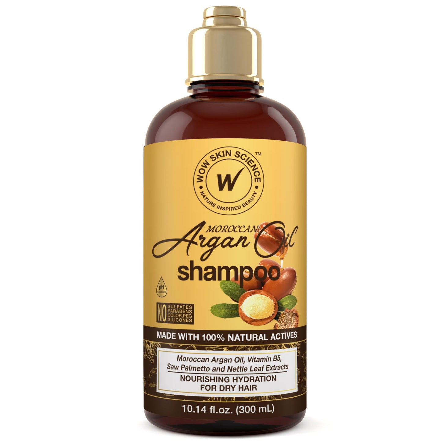 WOW Skin Science Moroccan Argan Oil Shampoo - Sulfate Free Moisturizing Shampoo for Dry, Damaged Hair - For Women & Men Beauty & Personal Care WOW Skin Science