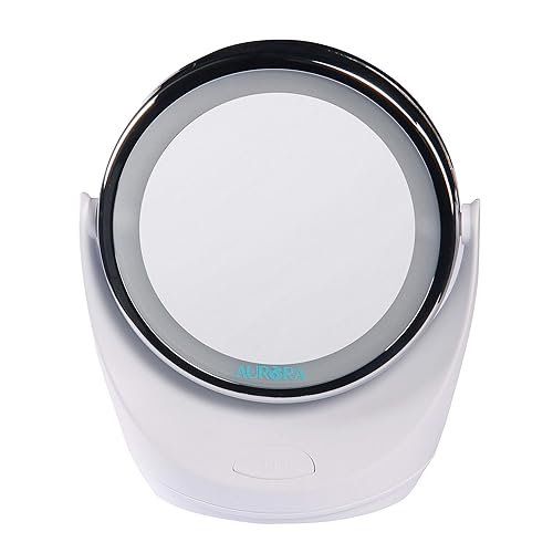 Aurora Health & Beauty 1x/5x Led Vanity/Makeup Mirror, 360 Rotation, Portable With Led Ring Beauty & Personal Care Aurora Health & Beauty