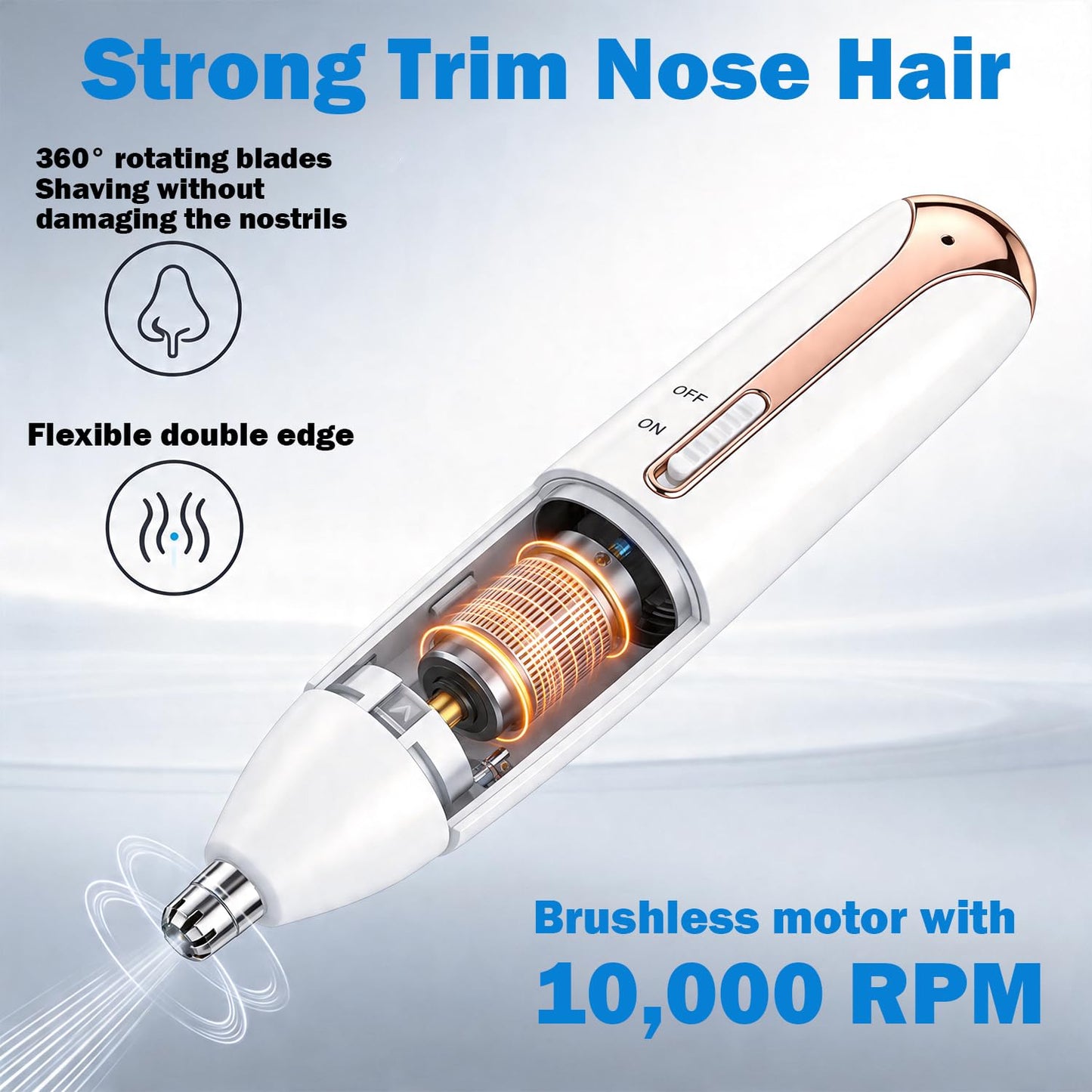 Pemoupnd Ear and Nose Hair Trimmer for Women Clipper 4-in-1 Grooming Tool for Nose Hair, Ear Hair, Beard, Eyebrows,Head Hair,Body Hair, Armpit,Leg Beauty and Personal Care Pemoupnd