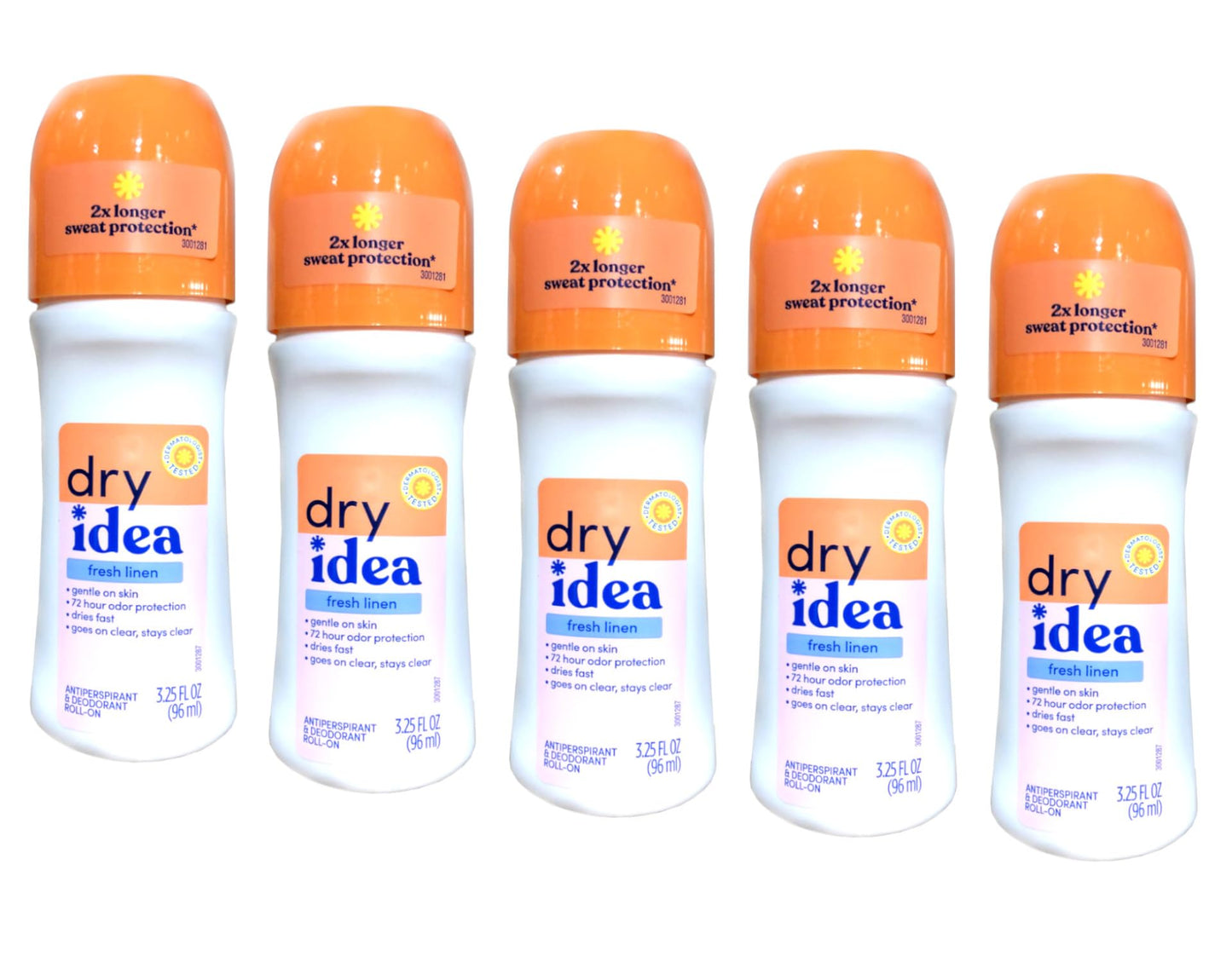 Dry Idea Fresh Linen Roll-On Antiperspirant Deodorant Fresh Linen 3.25 Ounce (Pack of 5) Beauty and Personal Care Dry Idea