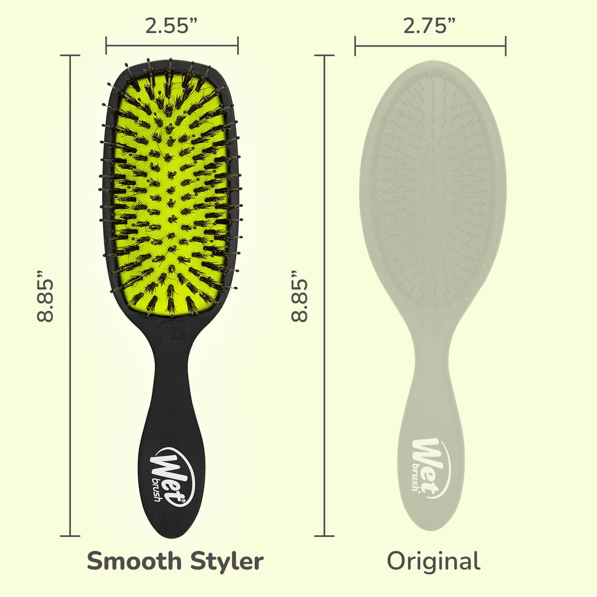 Wet Brush Shine Enhancer Hair Brush, Purple - Exclusive Ultra-soft IntelliFlex Bristles - Natural Boar Bristles Leave Hair Shiny And Smooth For All