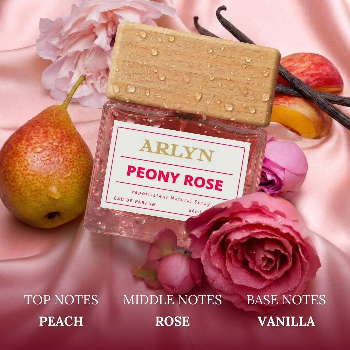 ARLYN Peony Rose Eau de Parfum, Peach-Rose-Vanilla, Long-Lasting Perfume for Women, Vegan, Cruelty Free, Made In USA - 50 ml | 1.7 FL Oz Beauty & Personal Care ARLYN BY BELLEVUE PARFUMS