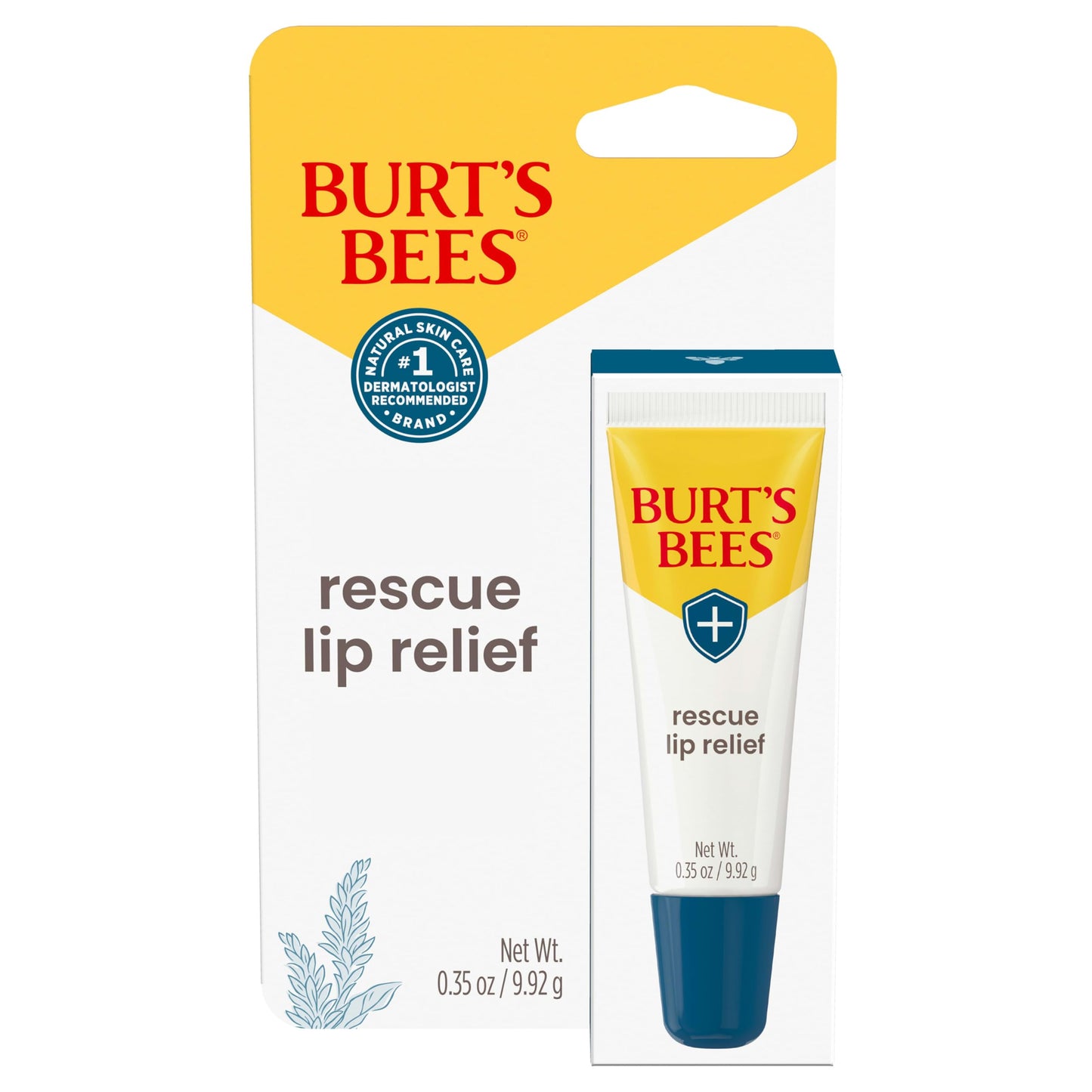 Burt’s Bees Rescue Lip Relief with Shea Butter and Echinacea, 100% Natural Origin, 0.35 Ounces(Pack May Vary) Beauty and Personal Care Burt's Bees