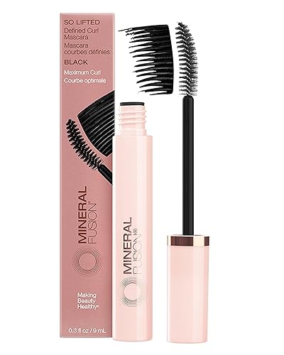 Mineral Fusion So Lifted Lash Defined Curl Mascara (Black) - Lash Lifting Mascara for Weightless Volume & Length - With Argan & Coconut Oils Beauty & Personal Care Mineral Fusion