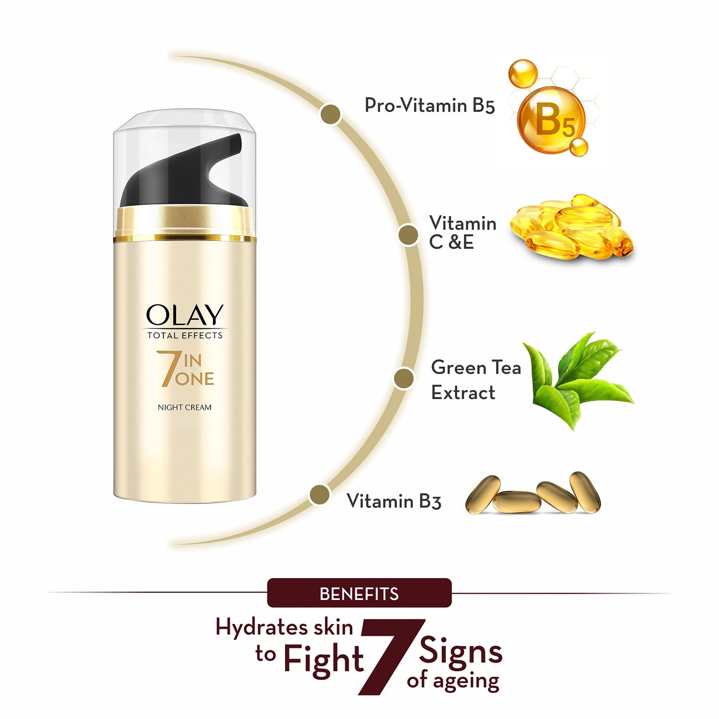 Olay Total Effects Night Firming Facial Moisturizer Treatment 1.7 Fl Oz, Packaging May Vary Beauty & Personal Care Olay