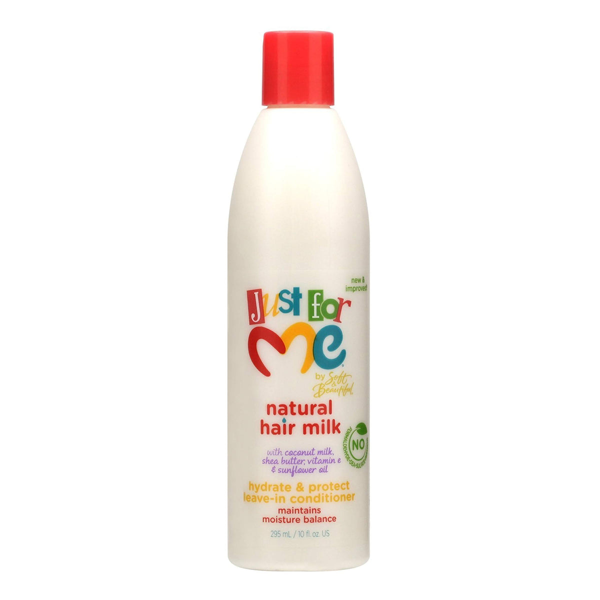 Just For Me Natural Hair Milk Hydrate & Protect Leave-In Conditioner, Maintains Moisture Balance, With Coconut Milk, Shea Butter, Vitamin E &