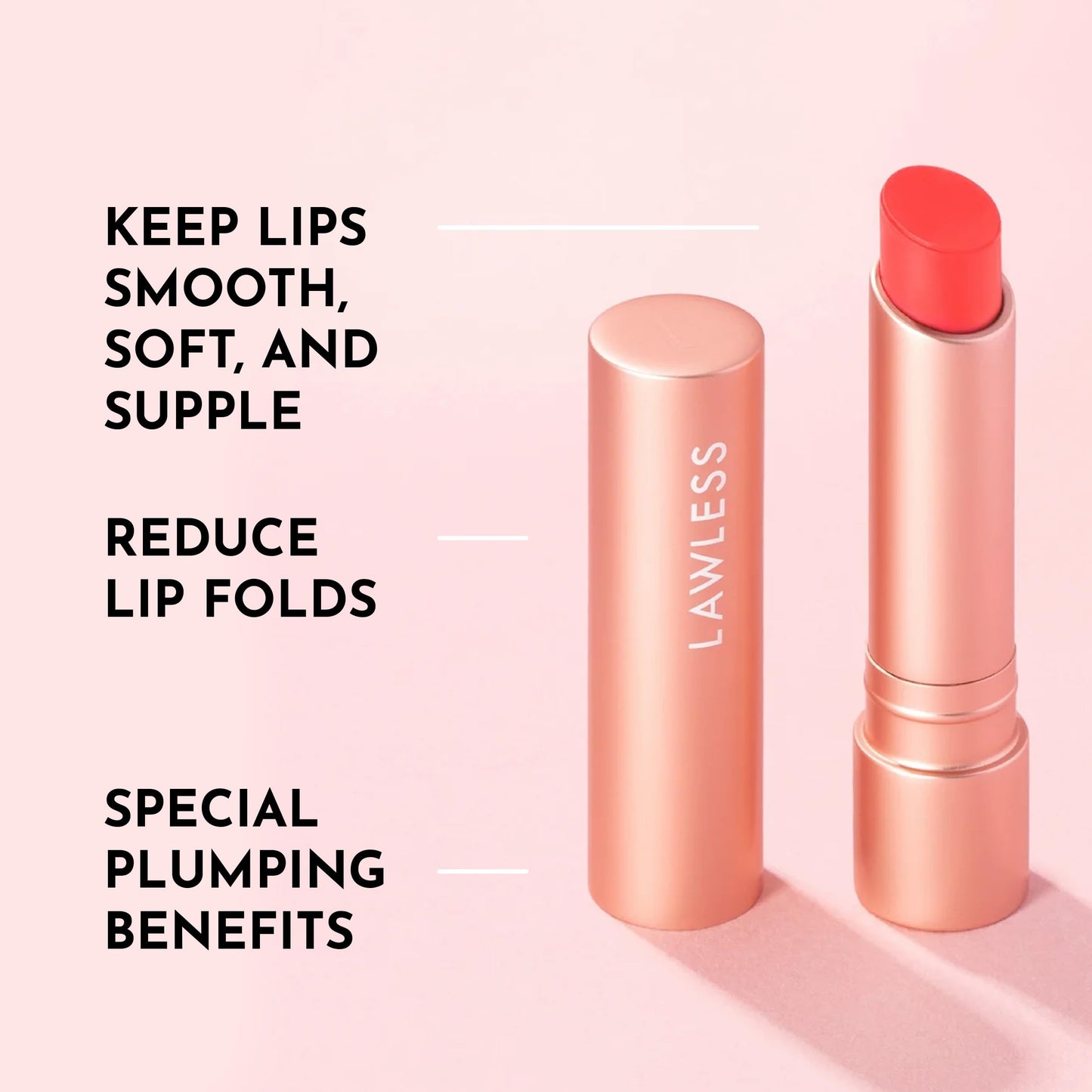 LAWLESS Women's Forget the Filler Lip Plumping Line Smoothing Tinted Balm, Cherry Vanilla, 0.09 Ounce Beauty and Personal Care Lawless