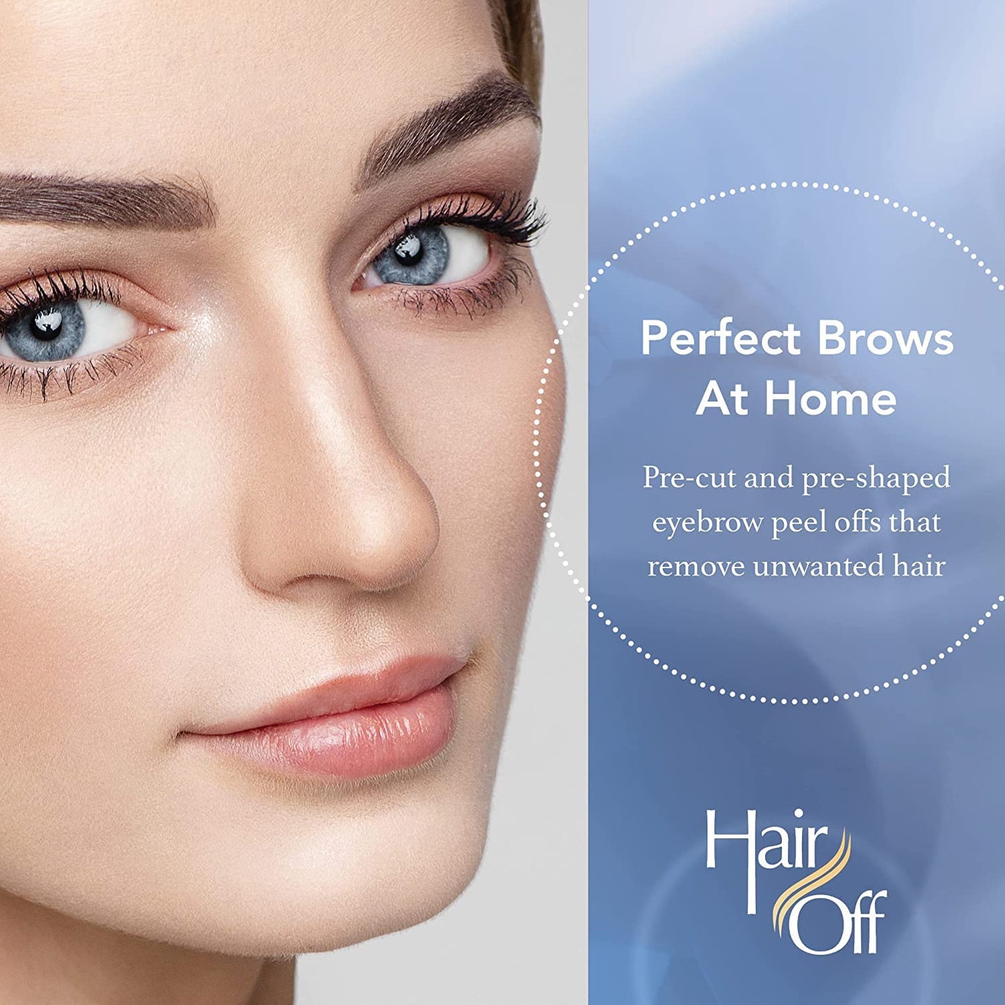 Hair Off Instant Eyebrow Shapers - Fast, Easy, & Mistake Proof Waxing Strips - Natural & Pain-Free Eyebrow Waxing Kit -Wax Strips for Hair Removal Beauty & Personal Care Hair Off