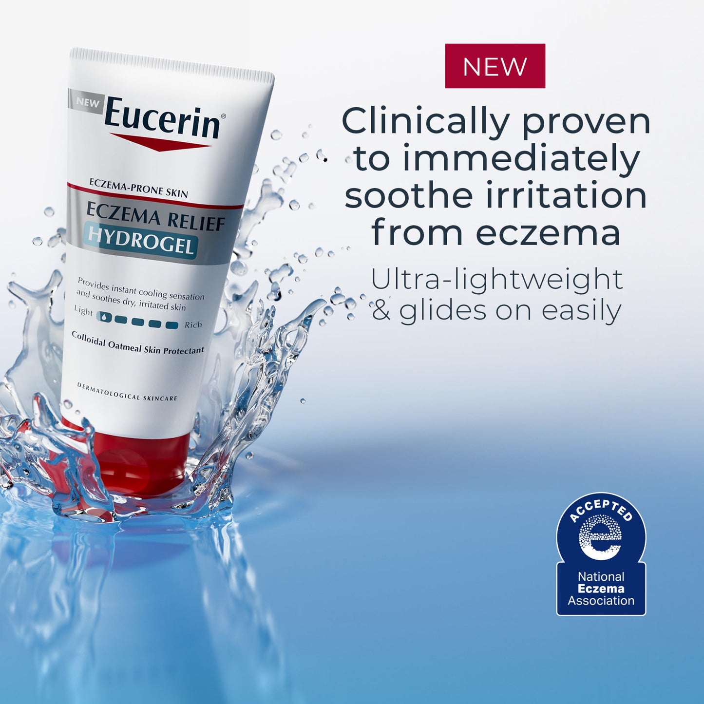 Eucerin Eczema Relief Hydrogel for Dry,Itchy,Eczema-Prone Skin,Fragrance Free and Steroid Free Body Moisturizer for Dry Skin,5 Fl Oz Tube,(Pack of 2) Beauty and Personal Care Eucerin