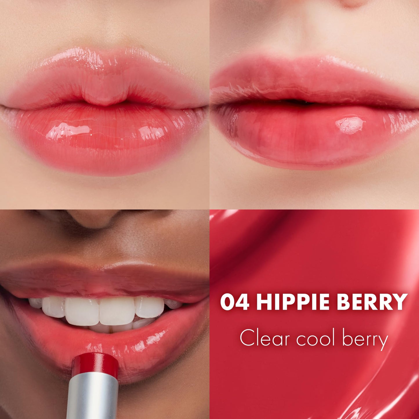 rom&nd GLASTING MELTING BALM 04 HIPPIE BERRY - K-Beauty Hydrating Lip Gloss Stick for Crystal Water-Gloss Shine, Vivid Long-Lasting Tint & Plump Beauty and Personal Care rom&nd