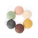 6pcs/Set Konjac Sponge, 100% Pure Naturally Cleaning Puff Konjac Sponges Tool Wet/Dry Skin Massage Tools to effortlessly Cleanse & Soften Delicate Beauty & Personal Care Salmue