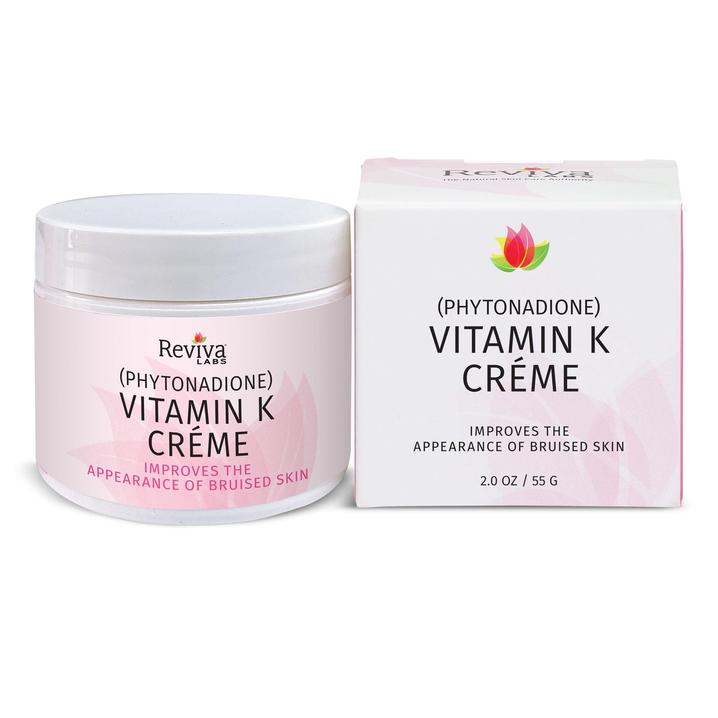 Reviva Labs Vitamin K Crème for Bruising, Under-Eye Dark Circles, and Wrinkles with Soybean Oil and Natural Fruit Extracts - 2 Oz, for Skin and Face Beauty & Personal Care Reviva Labs