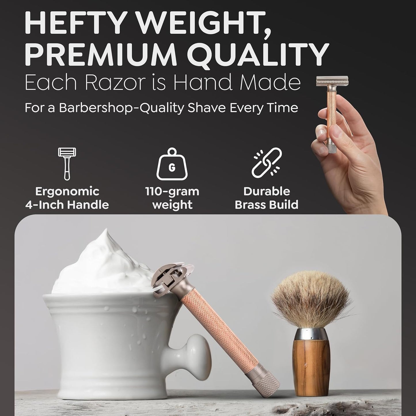 Parker THE VARIANT CLOSED COMB - ADJUSTABLE Double Edge Safety Razor, Customize your Shave with a Turn of the Dial from Mild to Aggressive - 5 Blades Beauty and Personal Care Parker Safety Razor