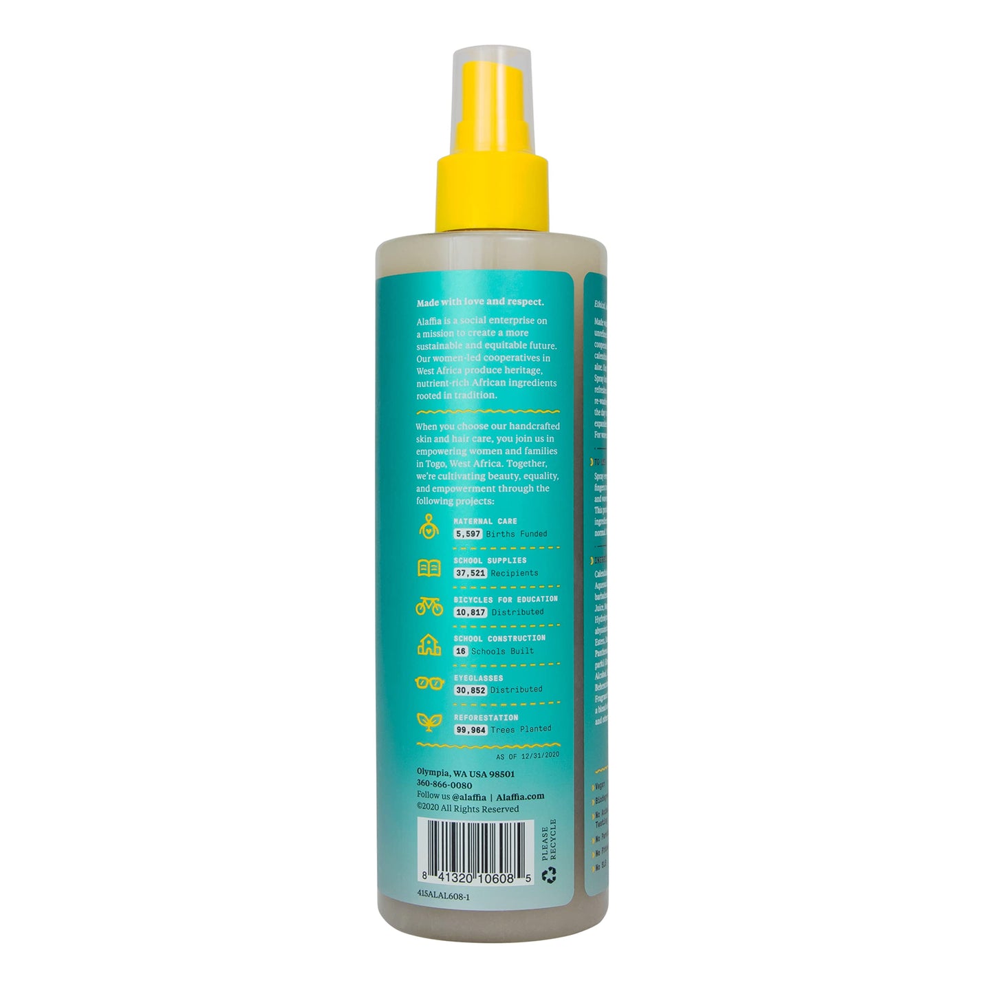 Alaffia Beautiful Curls Curl Enhance Refresher Spray, Wavy to Curly Hair Products, No Sulfates with Shea Butter & Essential Oils, Calendula and Aloe Beauty & Personal Care Alaffia