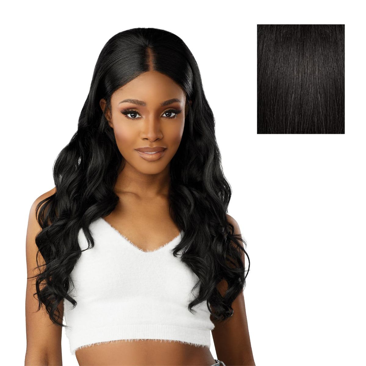 Sensationnel Dashly Lace Front Wig-Unit 50, 1B OFFBLACK