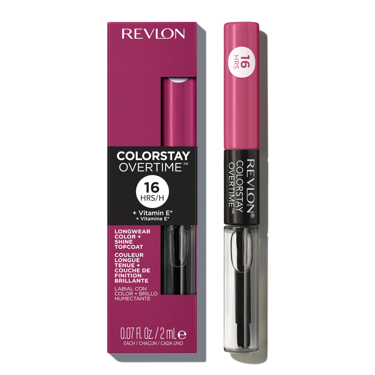 Revlon Liquid Lipstick with Clear Lip Gloss, ColorStay Overtime Lipcolor, Dual Ended with Vitamin E, 260 Perennial Plum, 0.07 Fl Oz Beauty & Personal Care REVLON
