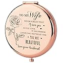 GAOLZIUY Gifts for Wife - Beautiful Wife Gift Rose Gold Compact Mirror, Birthday Gifts for Women, Wedding Anniversary, Valentines Day, Mothers Day Beauty & Personal Care GAOLZIUY