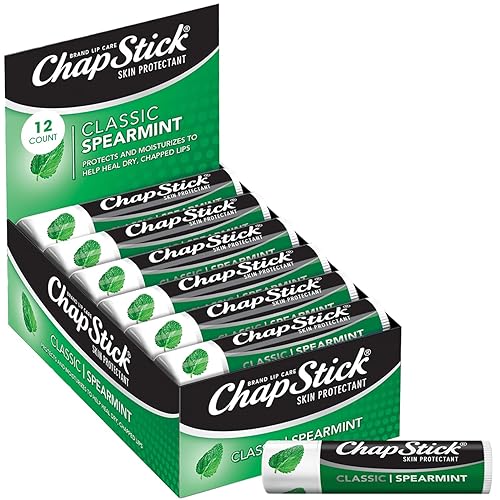 ChapStick Bulk Lip Balm, Classic Spearmint 12-Pack - Cool & Refreshing Lip Moisturizer for Dry Lips, 0.15 Oz Ea Beauty & Personal Care ChapStick