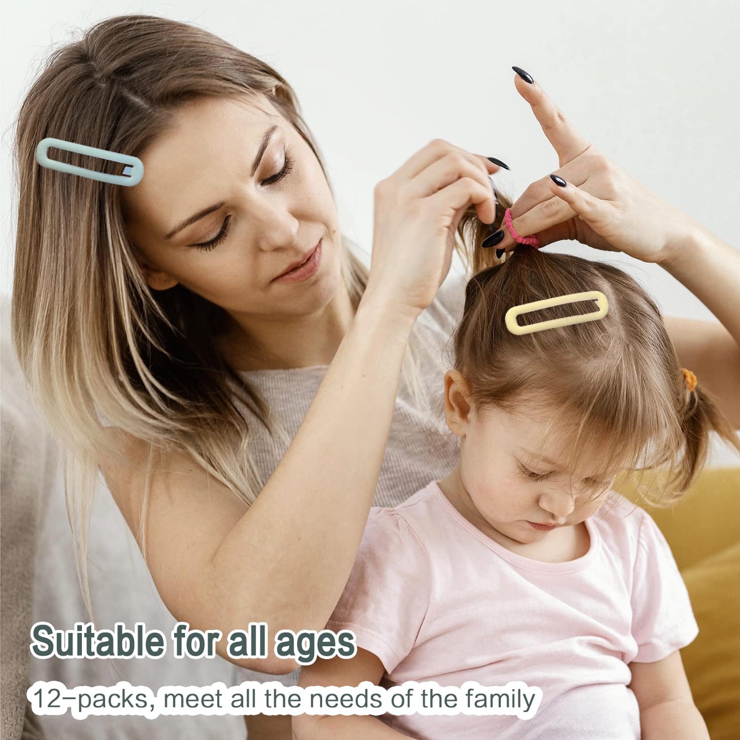 YOBEYI French Hair Barrettes, 12 Pcs Big Snap Matte Finish Hair Clips for Styling Accessories - Macaron Color, Hold Thick Hair Perfectly in Place Beauty & Personal Care YOBEYI