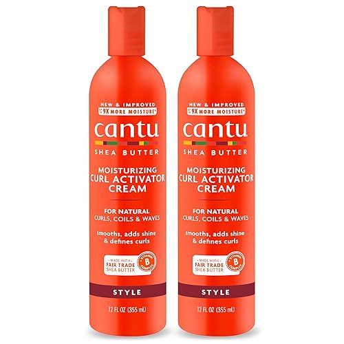Cantu Moisturizing Curl Activator Cream for Natural Hair with Pure Shea Butter, 12 fl oz (Pack of 2) Beauty & Personal Care Cantu