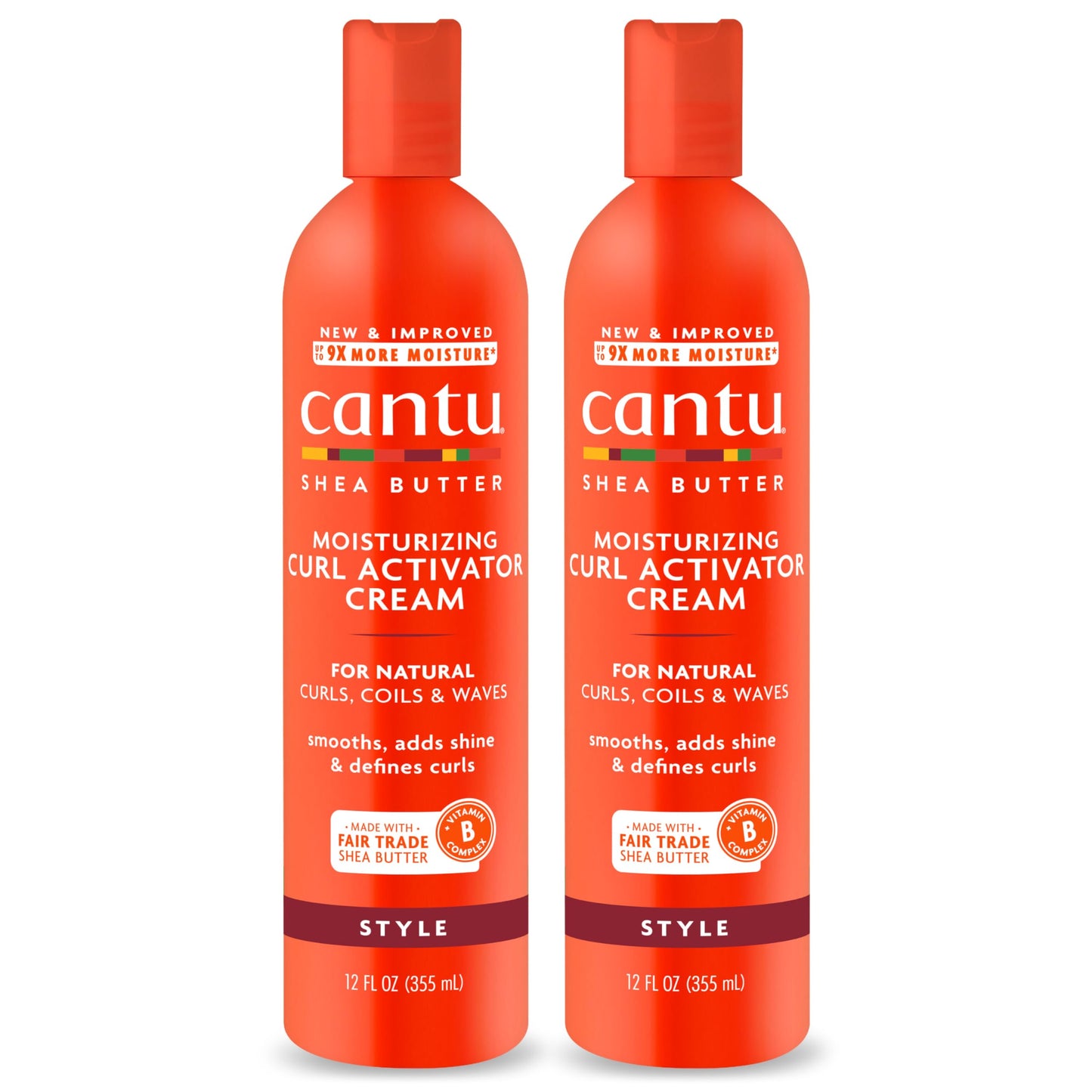 Cantu Moisturizing Curl Activator Cream for Natural Hair with Pure Shea Butter, 12 fl oz (Pack of 2) Beauty & Personal Care Cantu