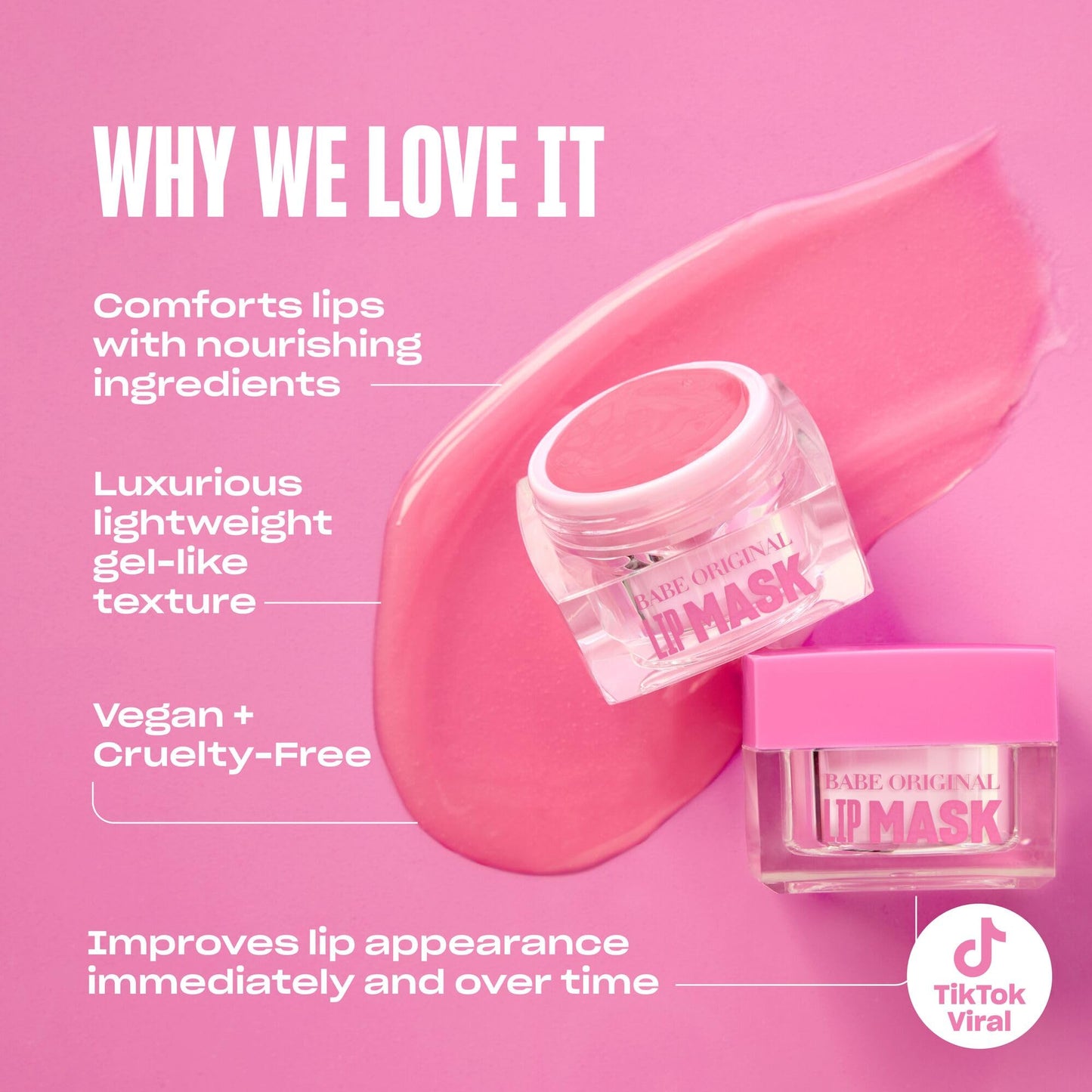 Babe Original Babe Glow Fragrance-Free Lip Sleeping Mask for Softer Lips, Hyaluronic Acid & Antioxidant Infused for Smoother, Moisturized Lips Beauty and Personal Care BABE ORIGINAL